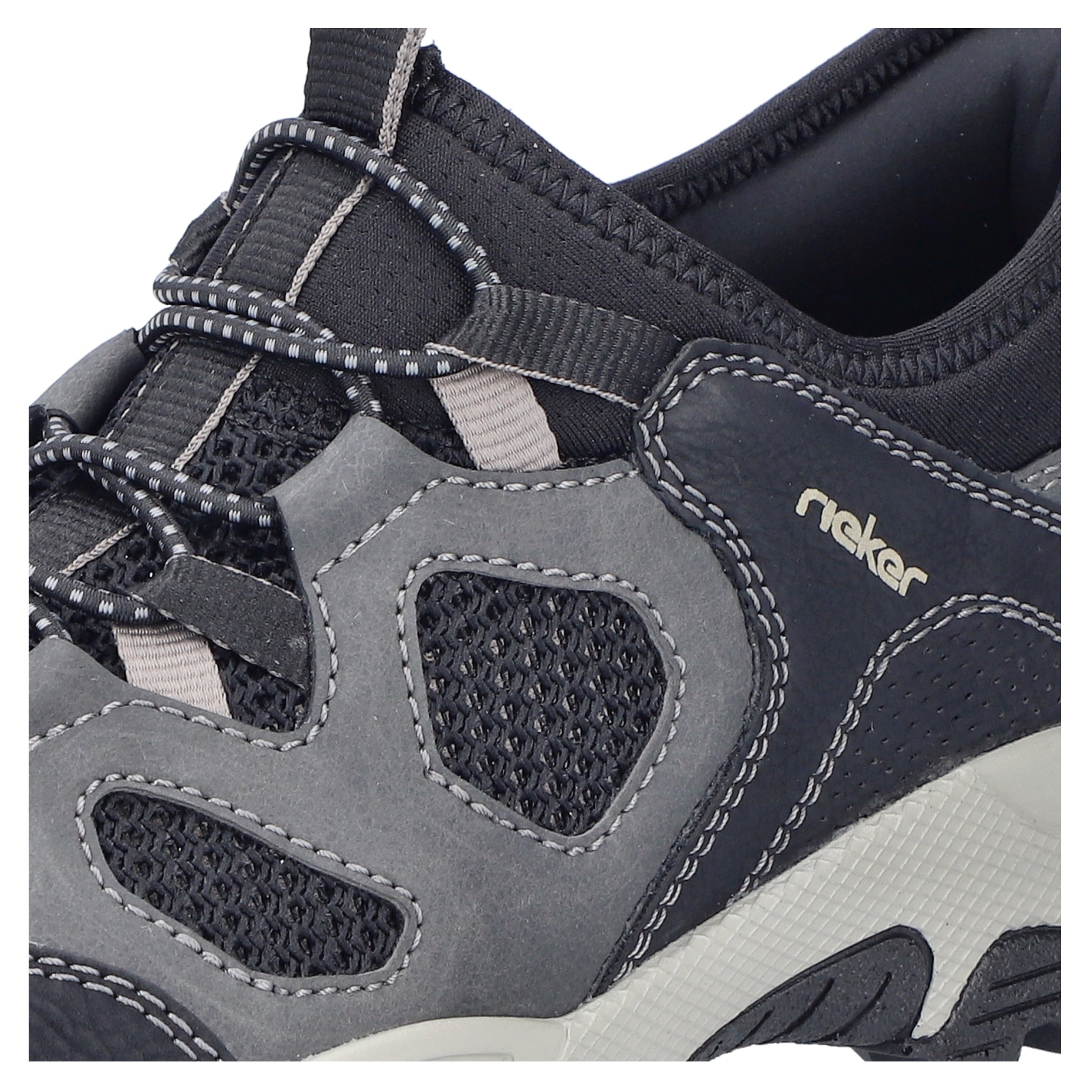 Rieker Slip-On Sneaker, Trekkingschuh, Outdoorschuh, Schlupfschuh mit Gummizug