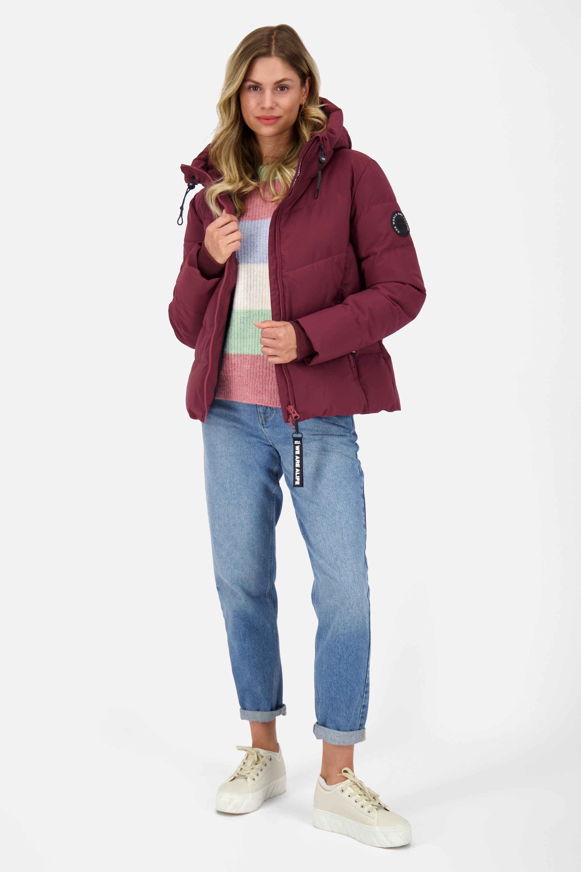 Alife & Kickin Winterjacke »Damen MicaelaAK A«, Kurze warme Jacke mit gefütterten Reißverschlusstaschen und Kapuze