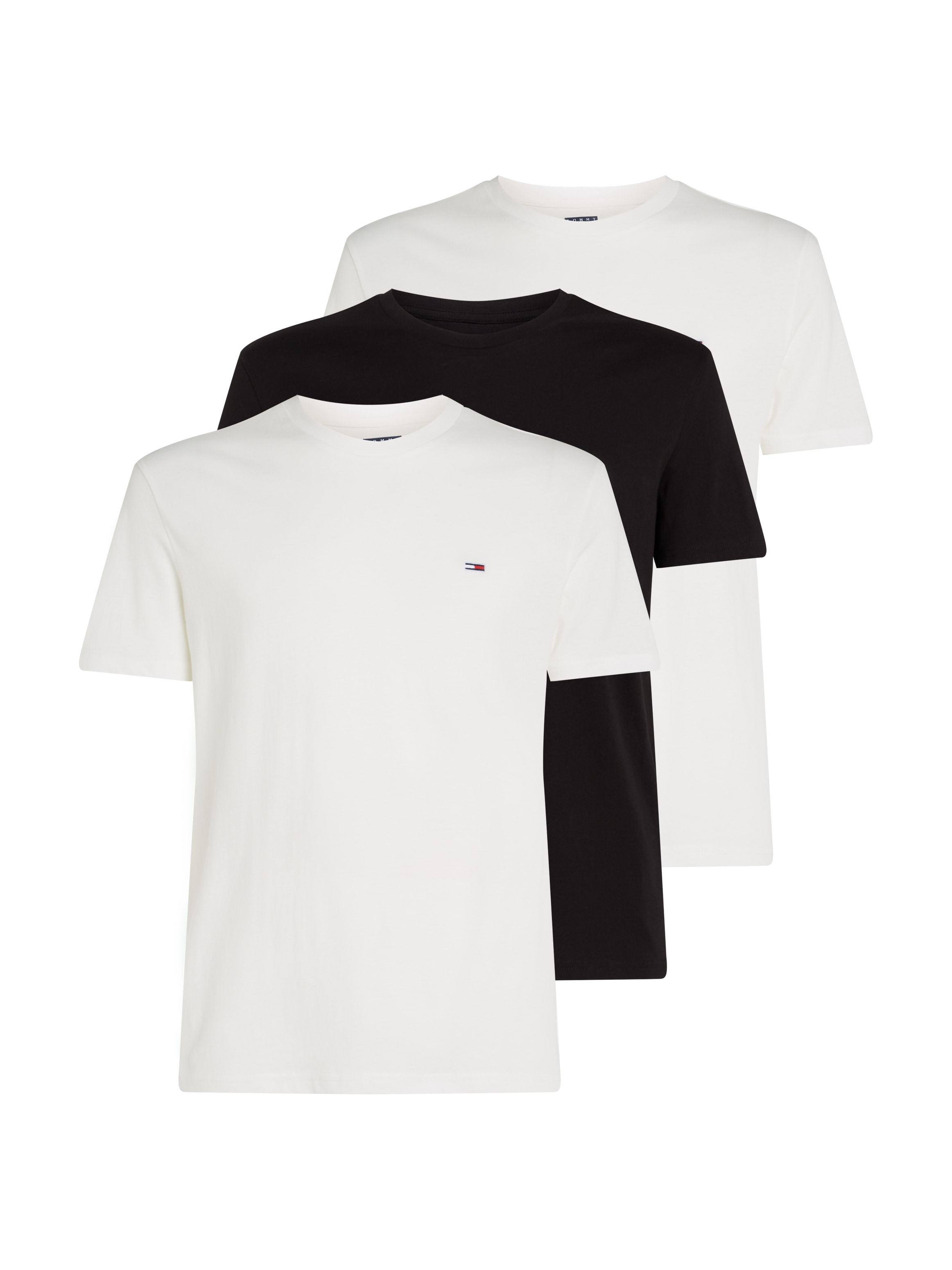 Tommy Jeans T-Shirt »TJM XSLIM 3 PACK TEE«, Mit Rundhalsausschnitt