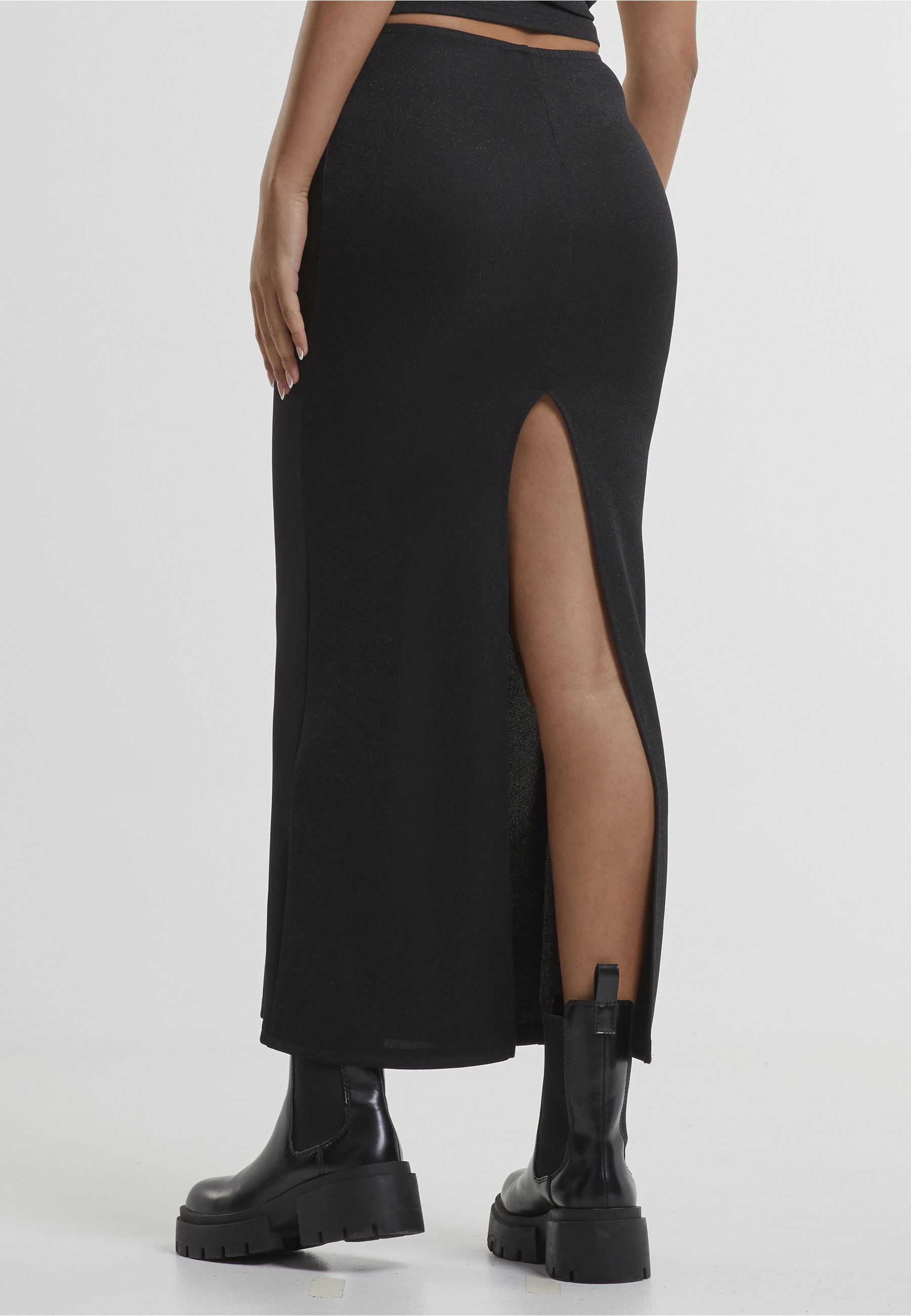 URBAN CLASSICS Sommerrock »Urban Classics Ladies Glitter Maxi Skirt« 1 Stk.