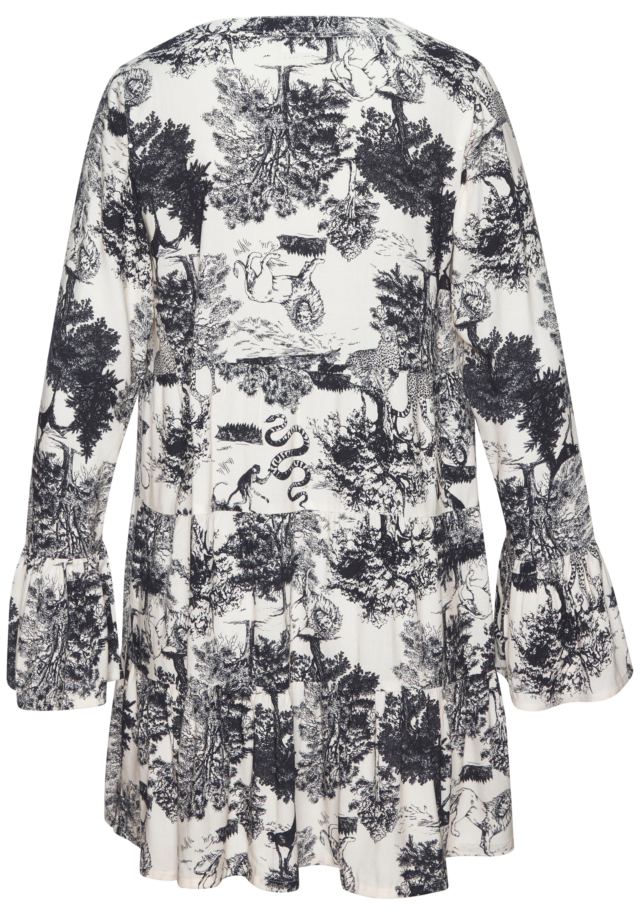 LASCANA Strandkleid mit Alloverdruck, Tunika, Blusenkleid aus Viskose günstig online kaufen