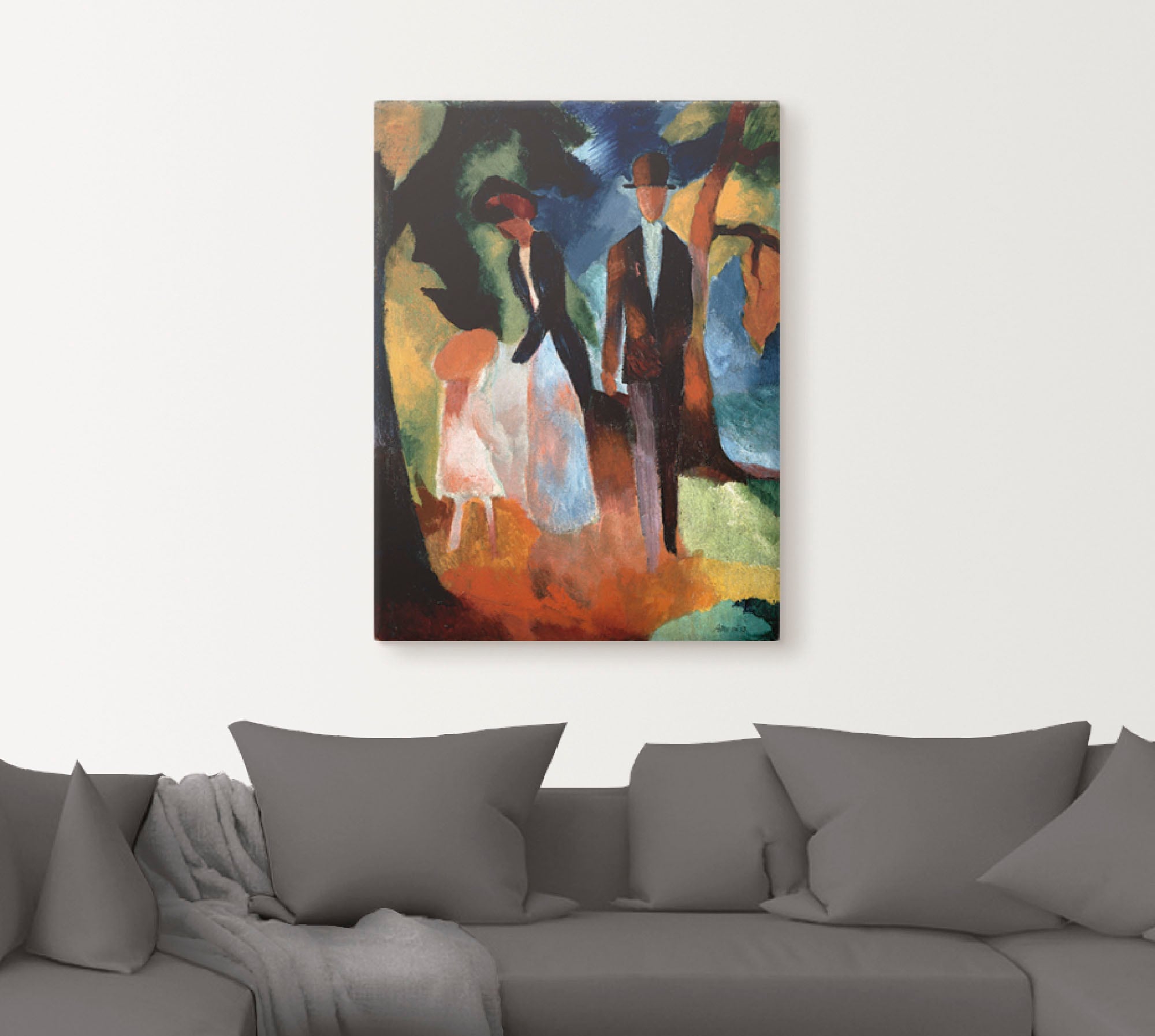 Artland Kunstdruck »Leute am blauen See«, Paar, (1 St.), als Leinwandbild, Wandaufkleber oder Poster in versch. Größen