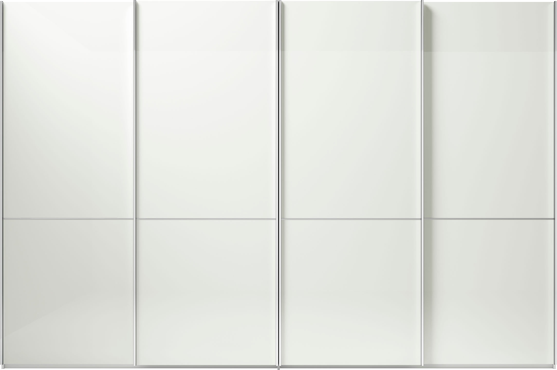 Thumbnail - Musterring Schwebetürenschrank "Imola W" inkl. Einlegeböden und Kleiderstangen, mit Glastüren und Aufleistungen