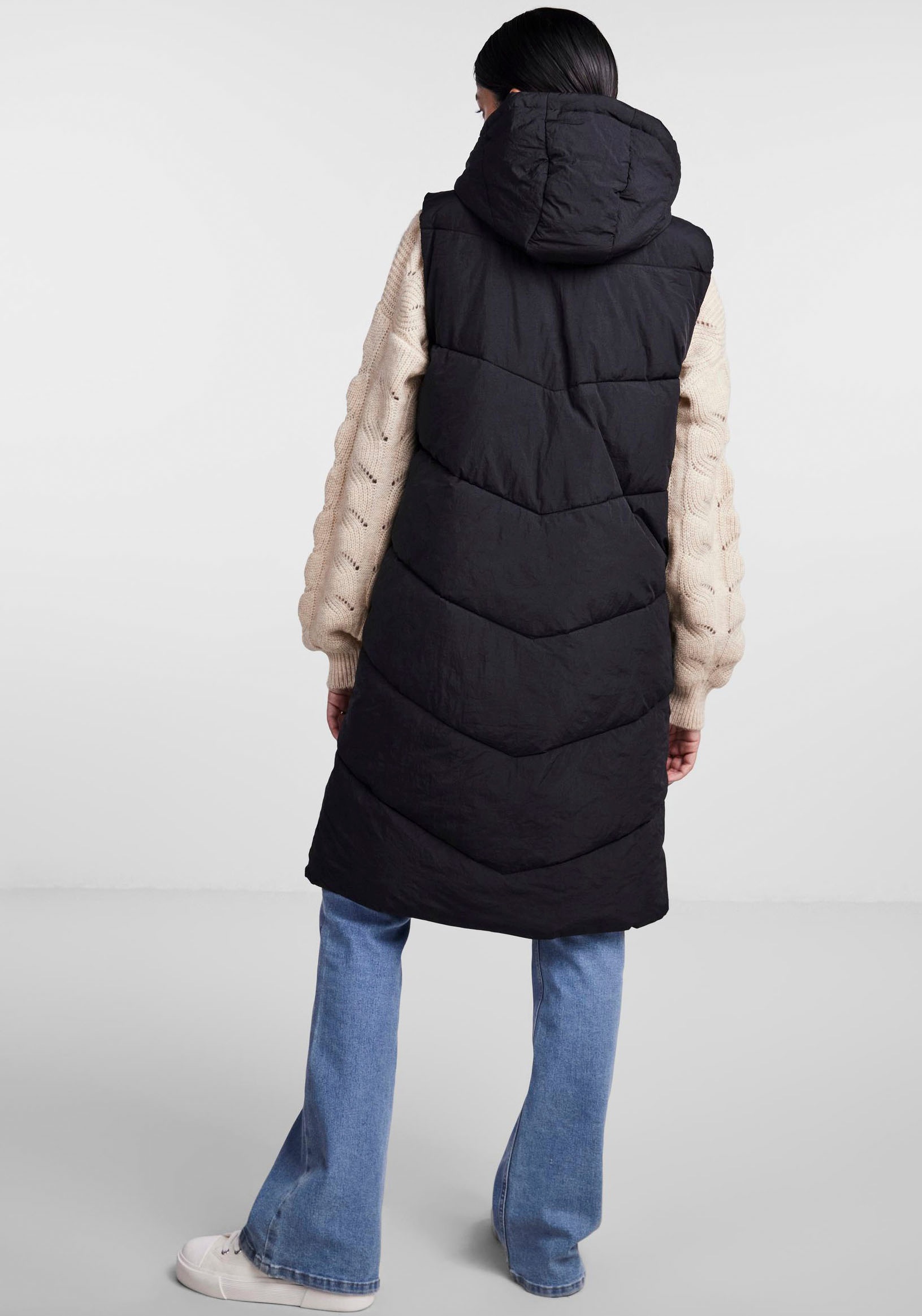 pieces Steppweste "PCJAMILLA LONG PUFFER VEST" günstig online kaufen