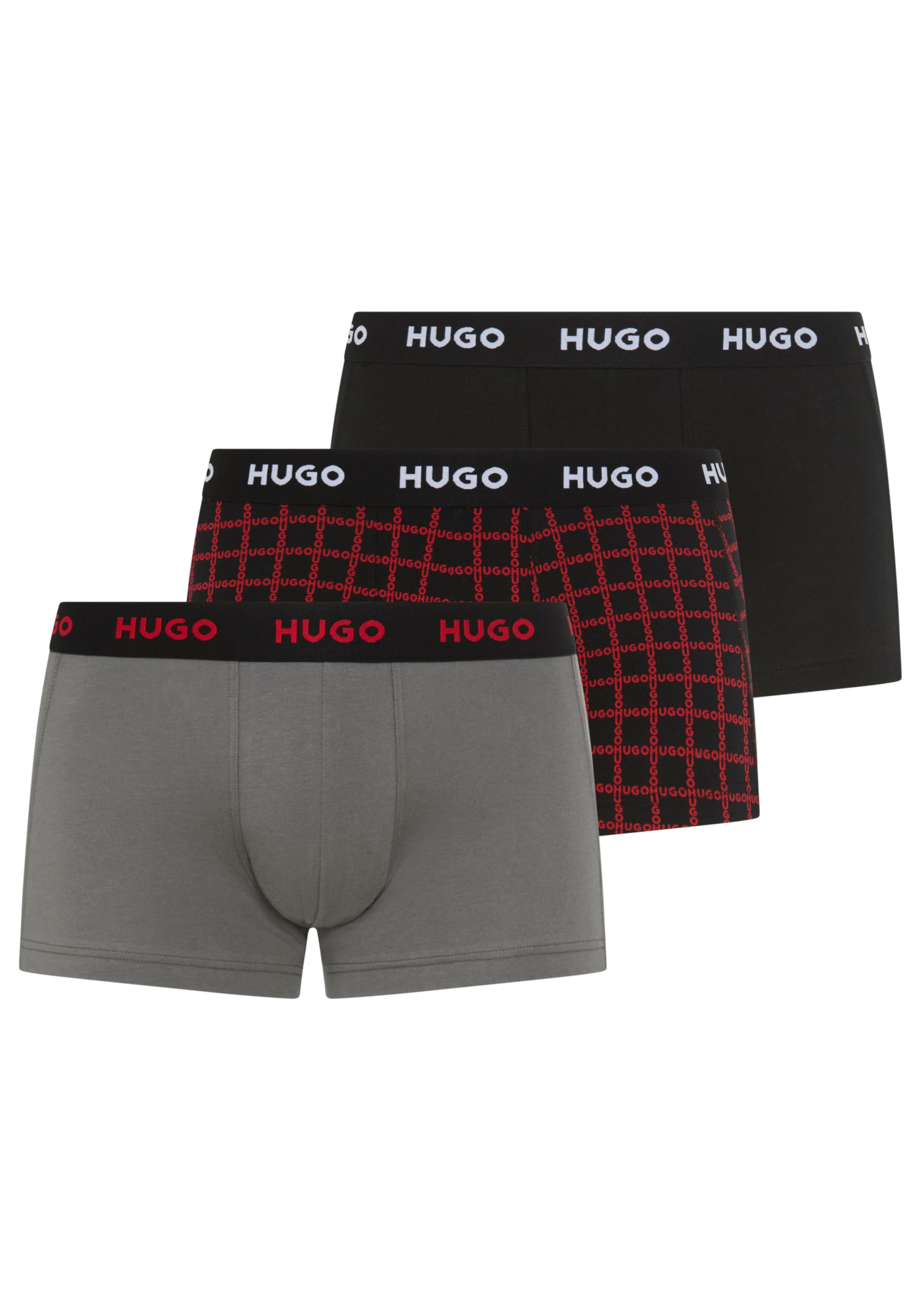 HUGO Underwear Trunk "TRUNK TRIPLET DESIGN" Packung, 3 Stk. mit Logobund günstig online kaufen