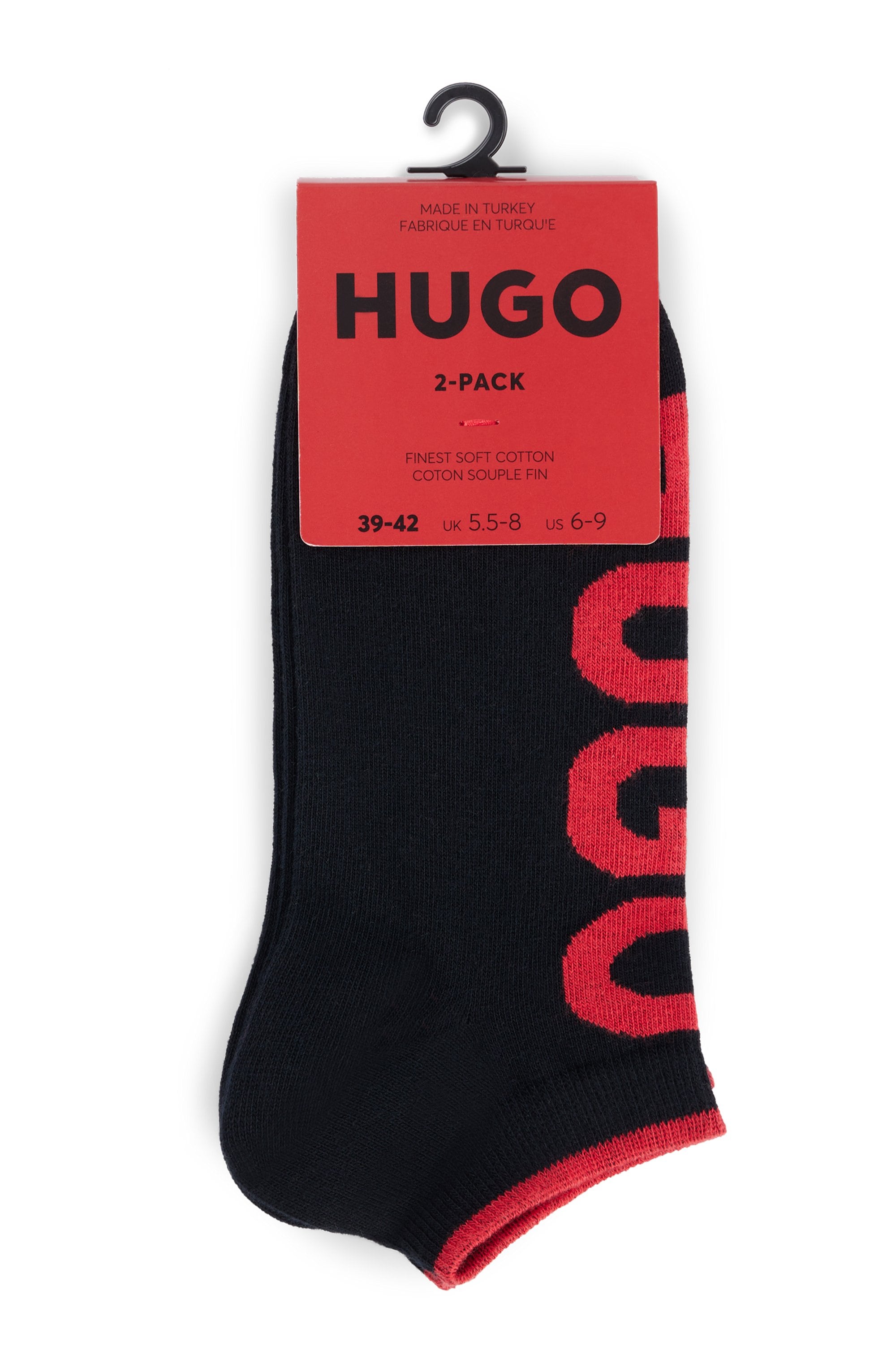 BOSS Businesssocken »2P AS Logo CC«, (Packung, 2 Paar, 2er Pack), mit großem HUGO Logo-Schriftzug