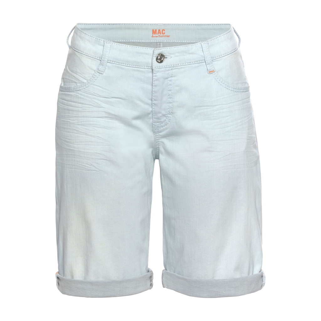 MAC Jeansbermudas »Shorty Summer Clean«, Shorts mit krempelbarem Saum