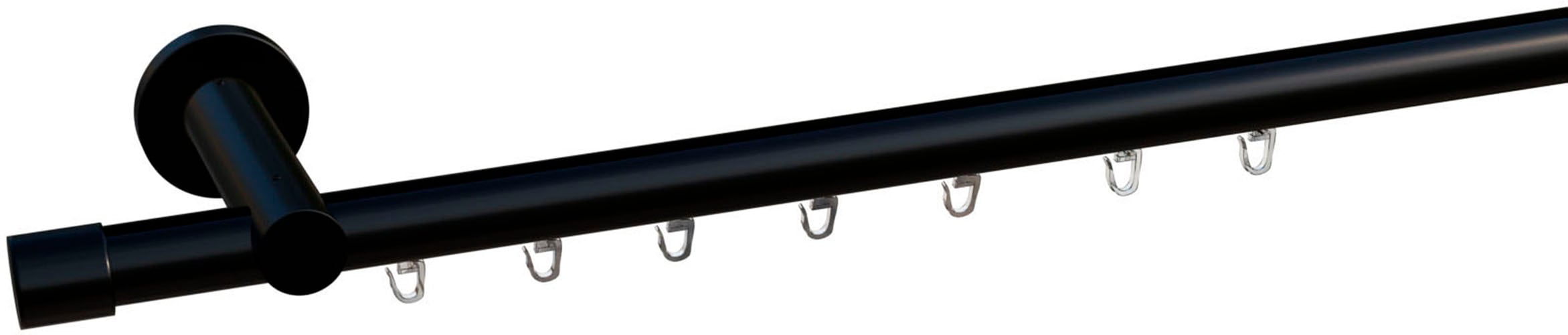 indeko 1100000002199 "Consul" Ø 20 mm 1 läufig-läufig Wunschmaßlänge Innenlauf Komplett-Set inkl. Gleitern und Montagematerial