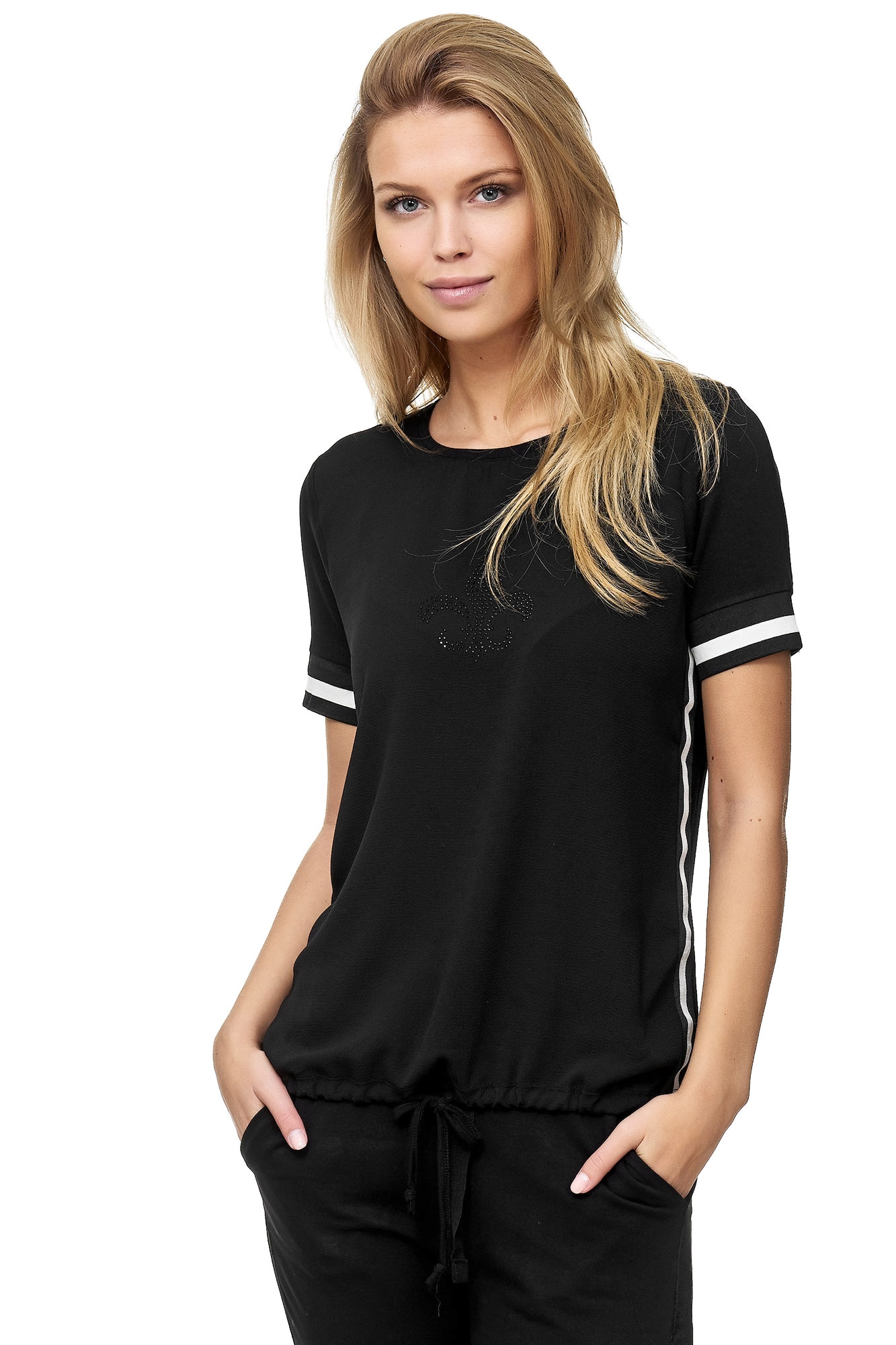 Decay T-Shirt, mit Tunnelzug und Strasssteinen