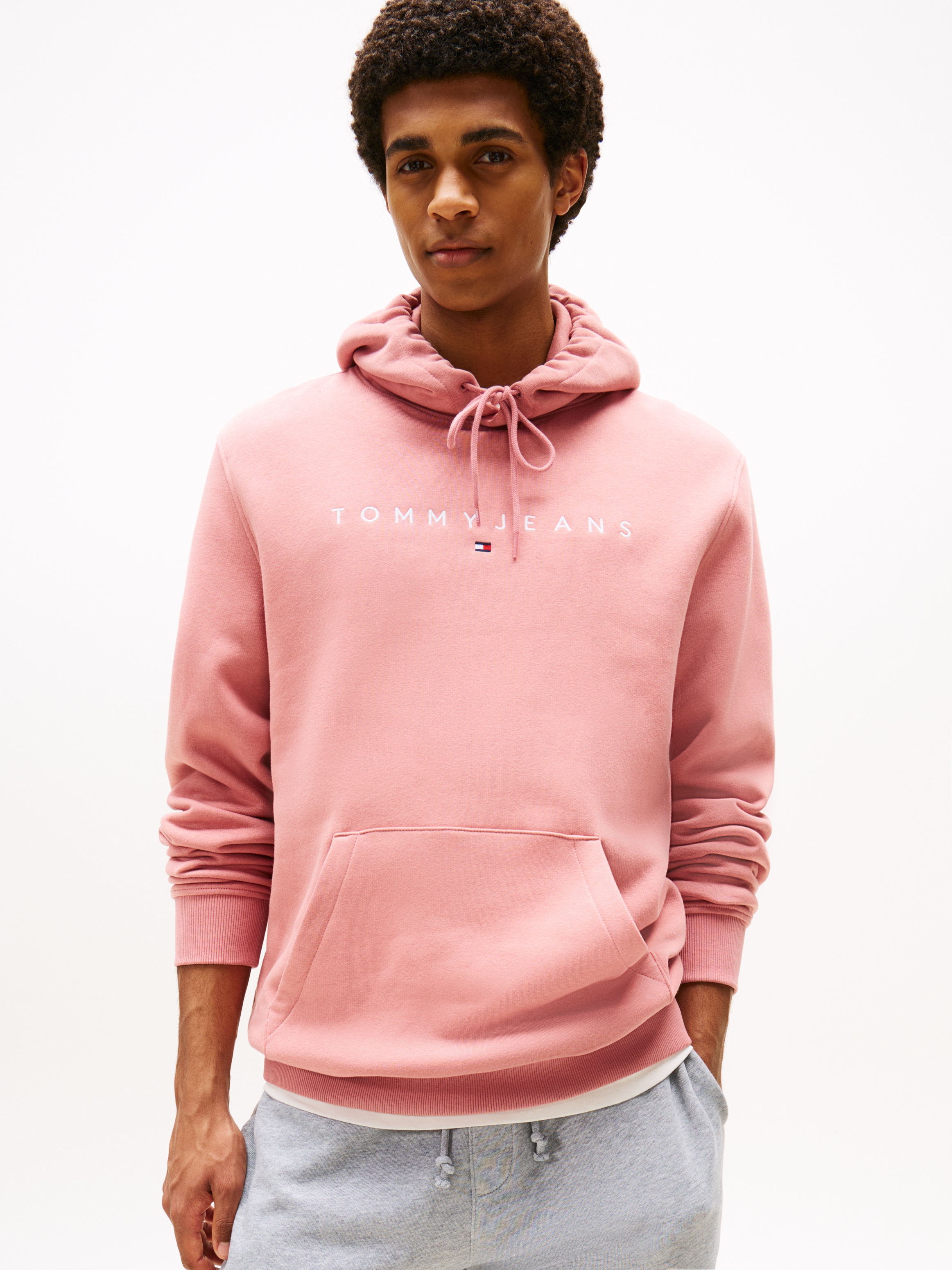 Tommy Jeans Hoodie "TJM REG LINEAR LOGO HOODIE EXT", mit Logo-Stickerei günstig online kaufen