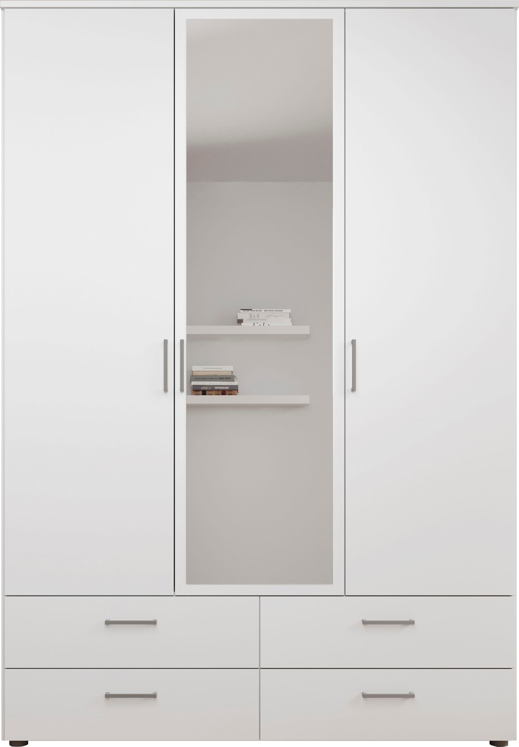 Schlafkontor "Spazio" weiß, Schlafzimmerschrank mit Spiegel