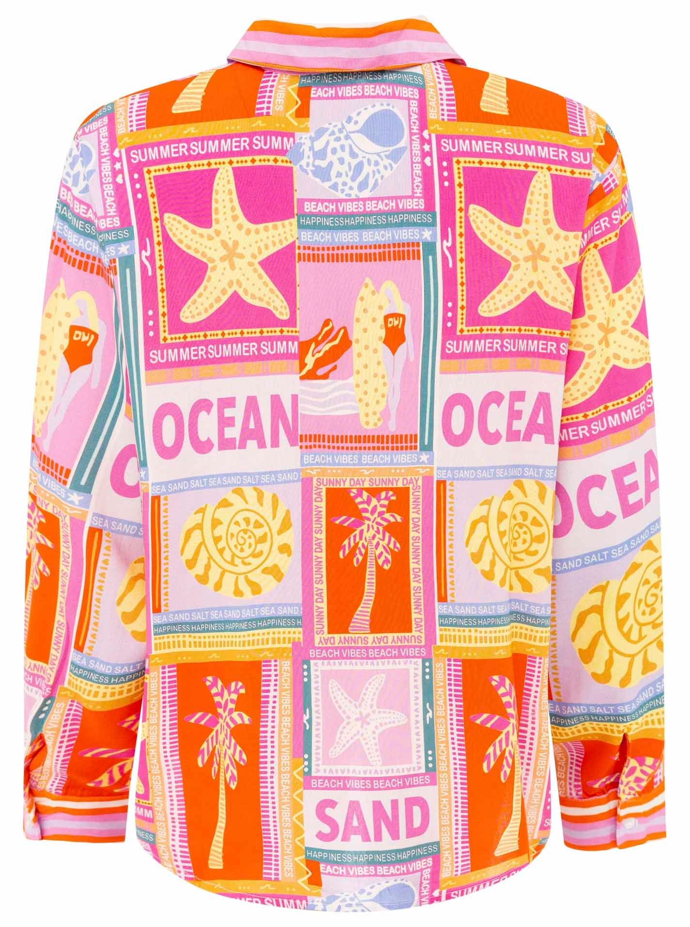 Zwillingsherz Shirtbluse »"Beach Vibes"«, Farbenfrohes Set mit langer Hose und Bluse aus Viskose