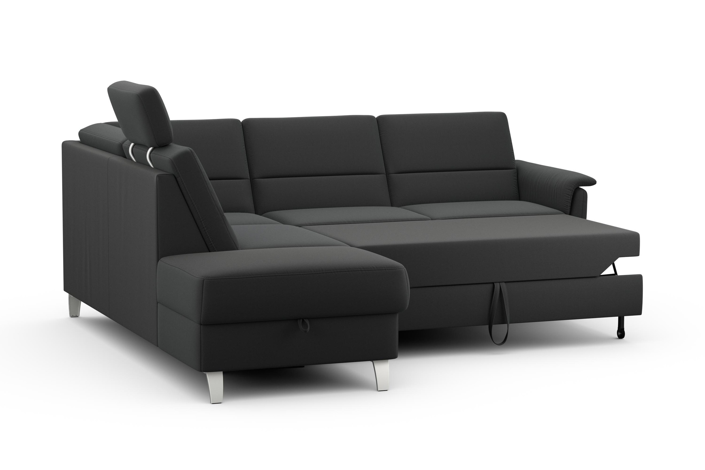 sit&more Ecksofa »Palmera L-Form«, Federkern, wahlweise mit Bettfunktion und mit/ohne Stauraum