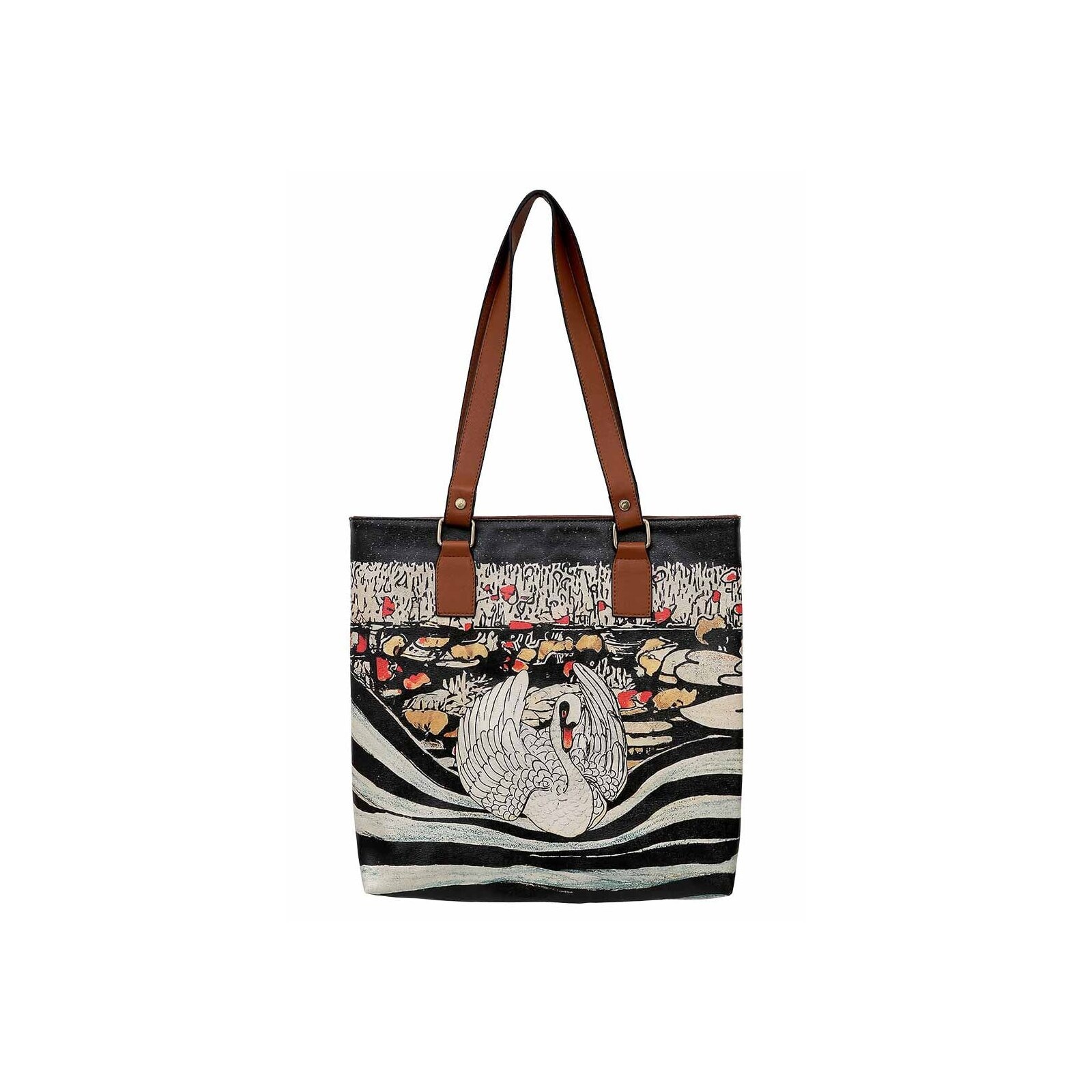 DOGO Umhängetasche "Multi Pocket Bag The Swan Softly Sleeps Damen Handtasch günstig online kaufen