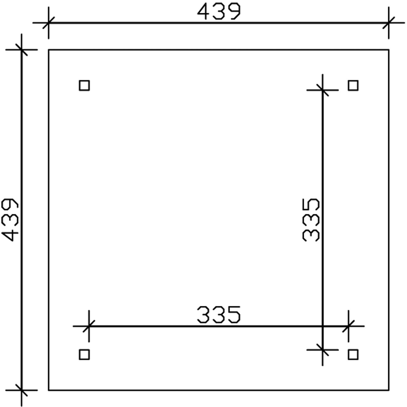 Skanholz Holzpavillon »Cannes 2«, Leimholz, 359 x 359 cm
