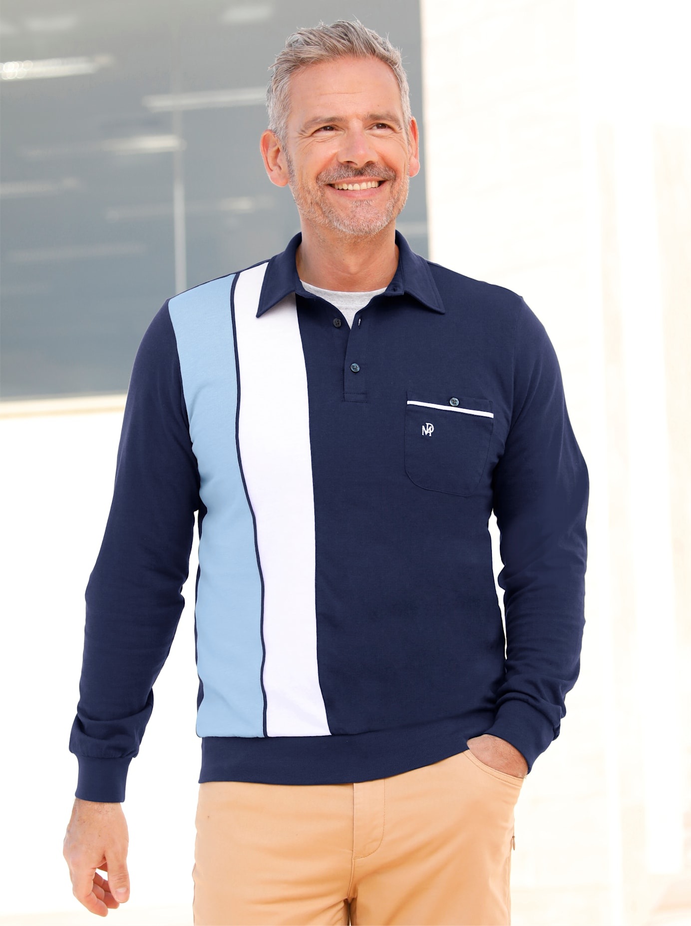 Marco Donati Poloshirt "Langarm-Shirt"