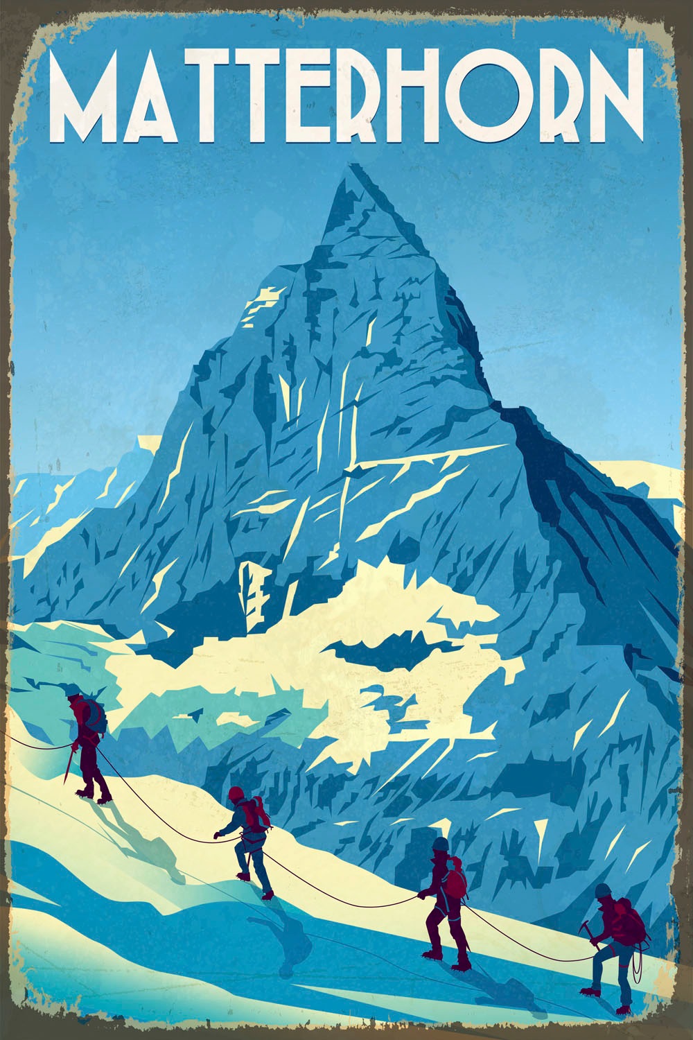 queence Metallbild »Matterhorn II«, Berge & Alpenbilder, (1 St.), Stahlschild, Blechschild, Berge, Fernweh, Matterhorn
