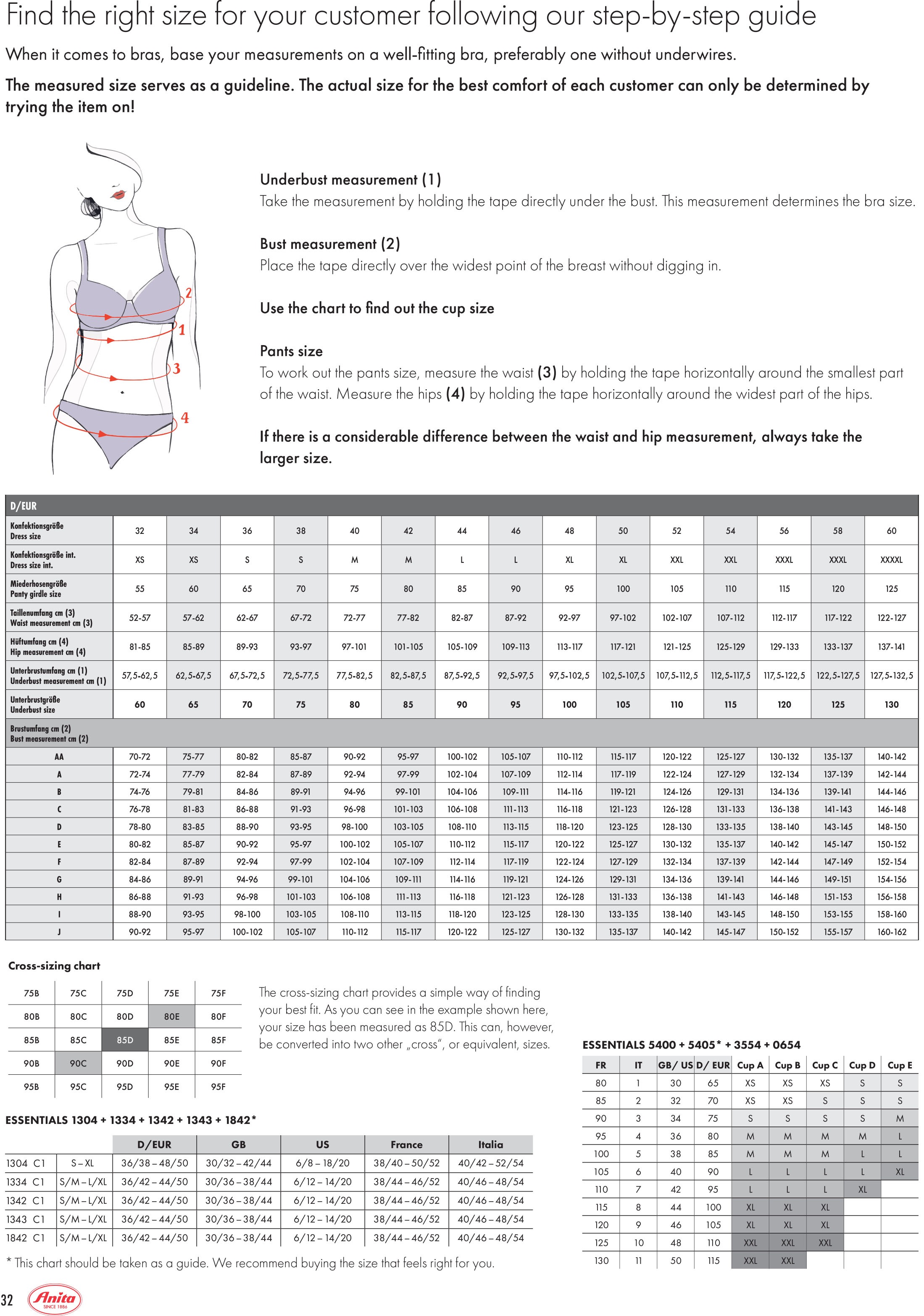 Thumbnail - Anita since 1886 Gemoldeter BH "Clara" Cup C-G, mit Print, entlastende Komfortträger, ohne Bügel, feminin