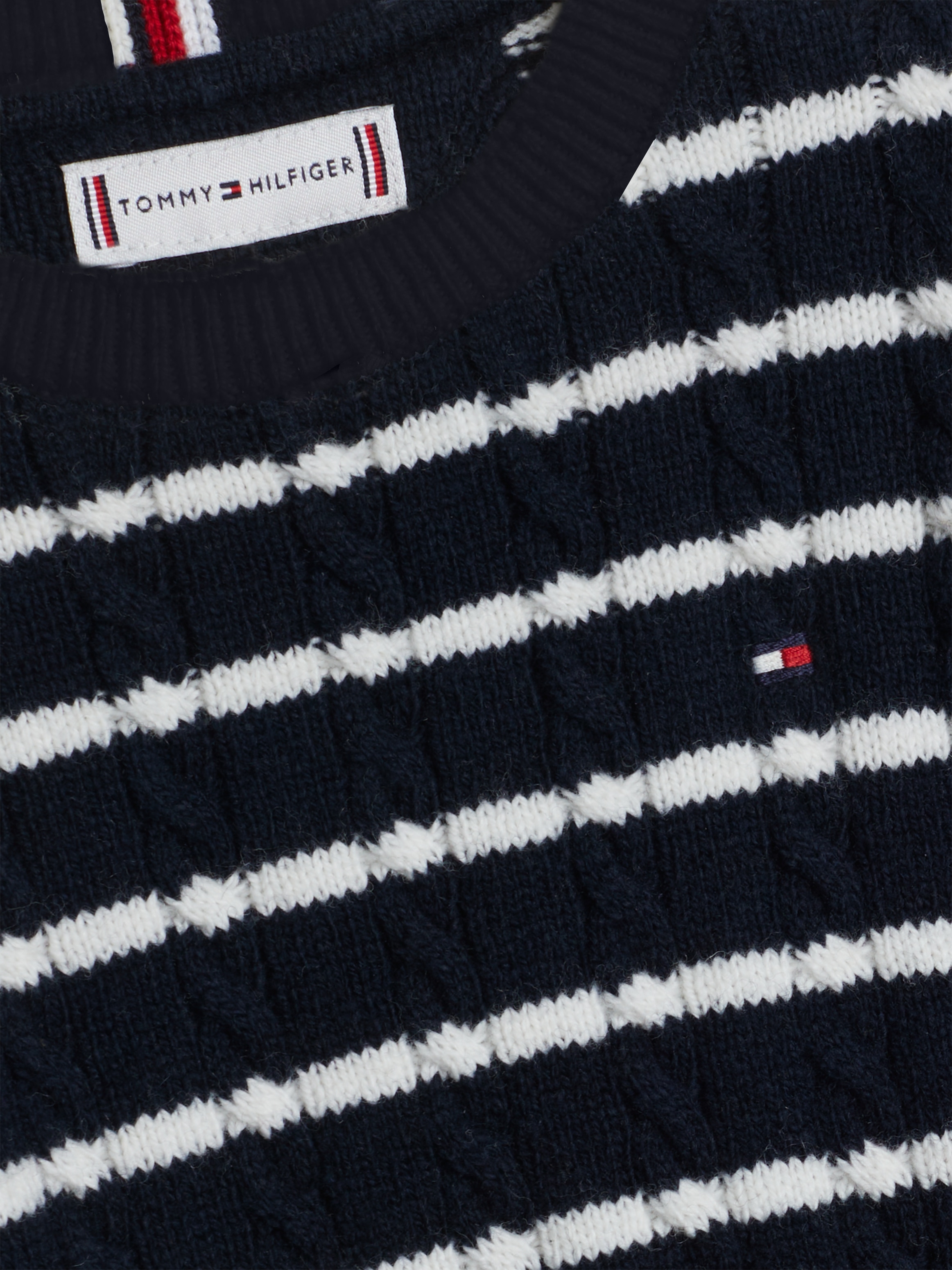 Tommy Hilfiger Strickpullover »TOMMY CABLE SWEATER«, mit Zopfmuster