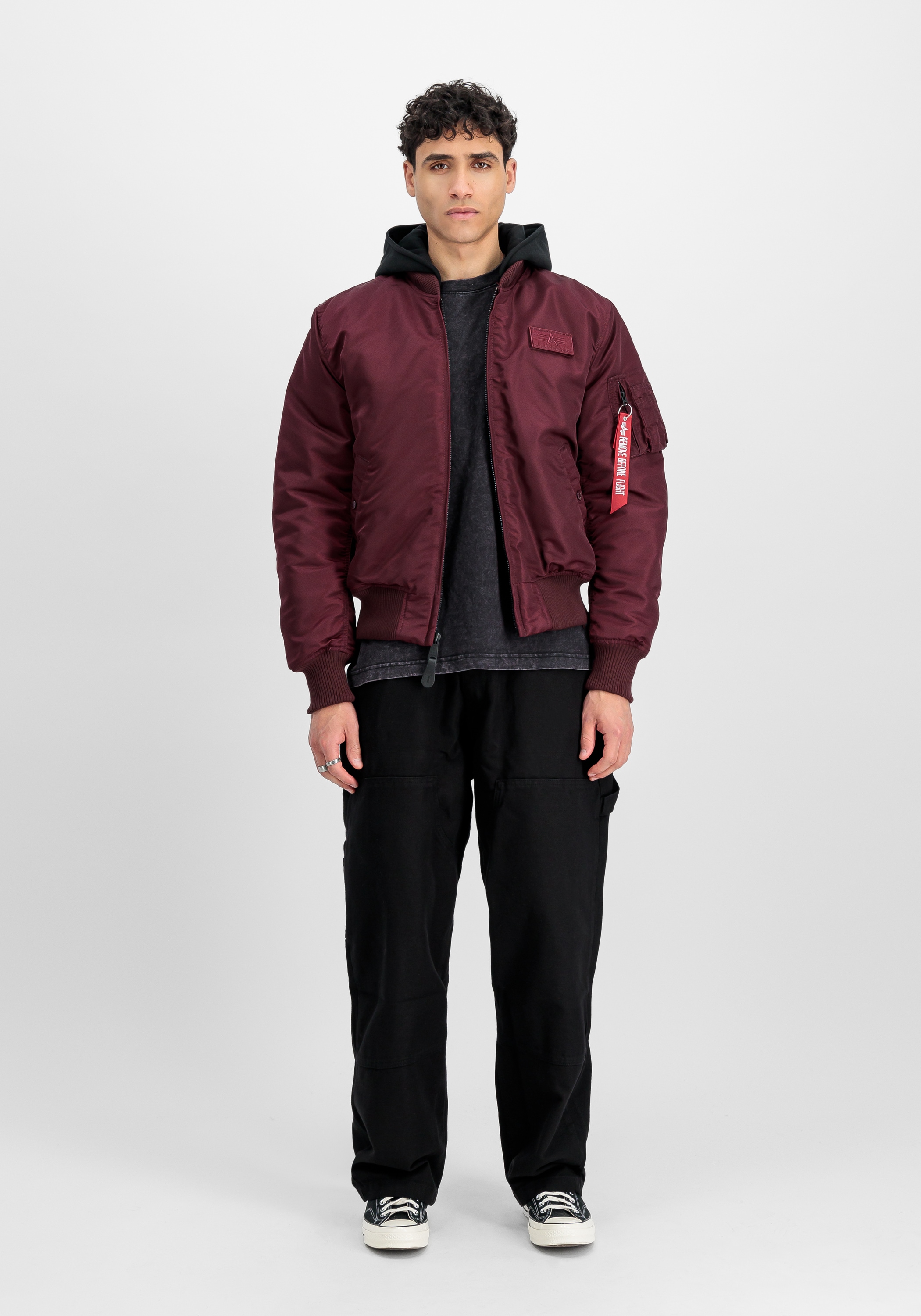Alpha Industries Bomberjacke »Alpha Industries Men - Bomber Jackets MA-1 Zip Hood Backprint«