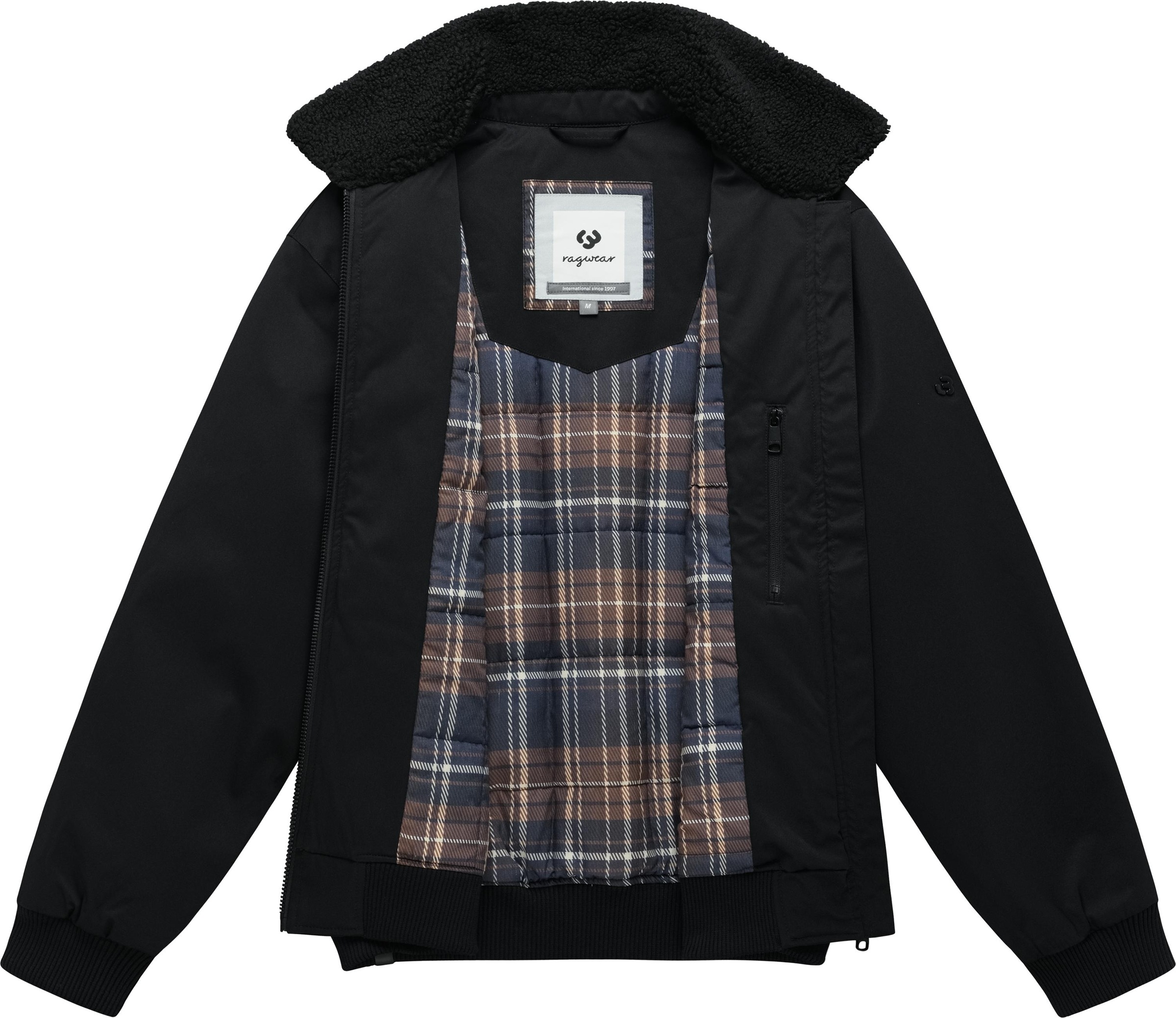 Ragwear Outdoorjacke »Newys Y« ohne Kapuze Wasserdichte Jacke mit warmem Kragen