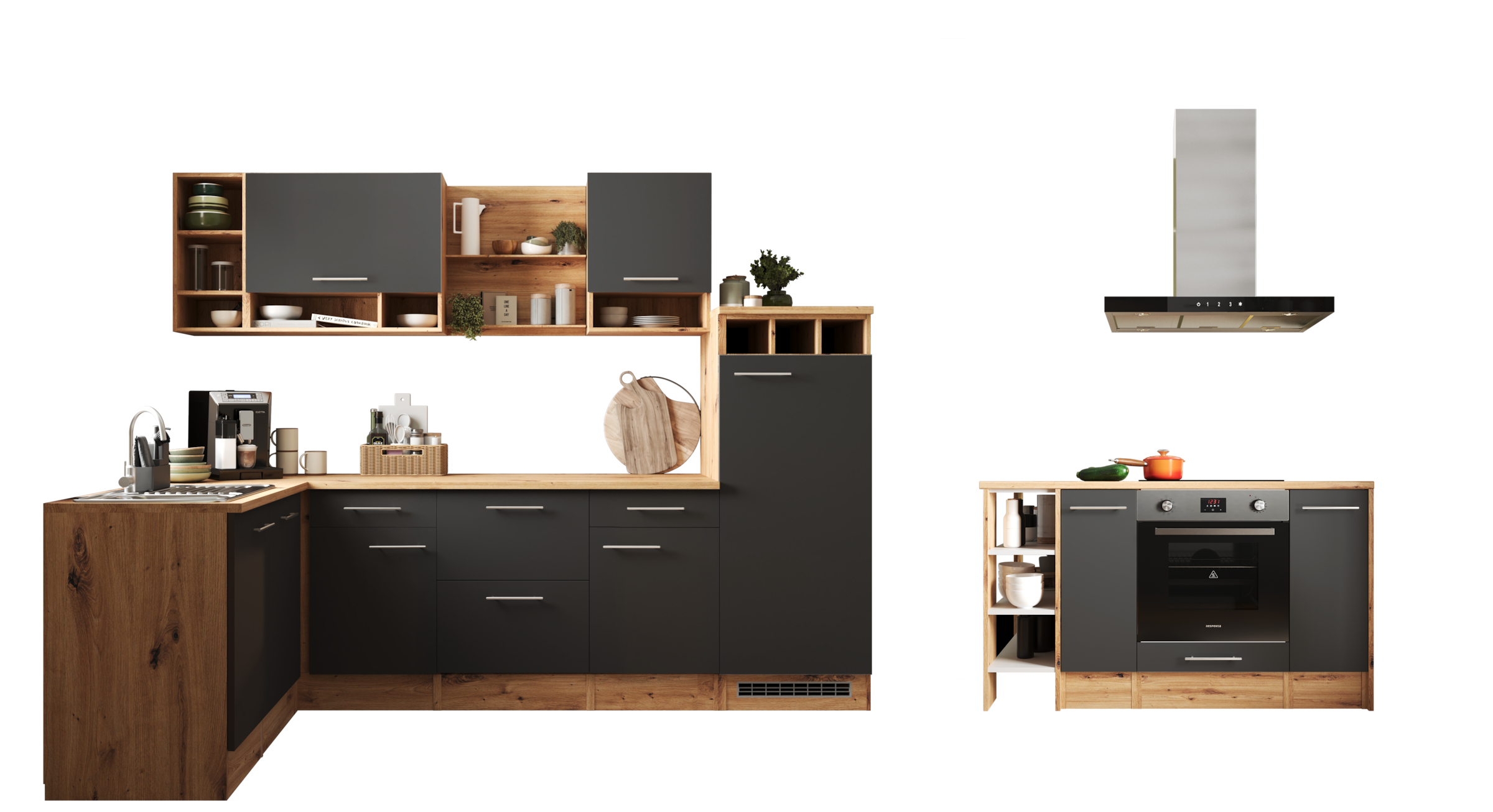 RESPEKTA Kücheninsel "Hilde" Breite 280 cm, 90 cm Arbeitshöhe, in exklusive günstig online kaufen
