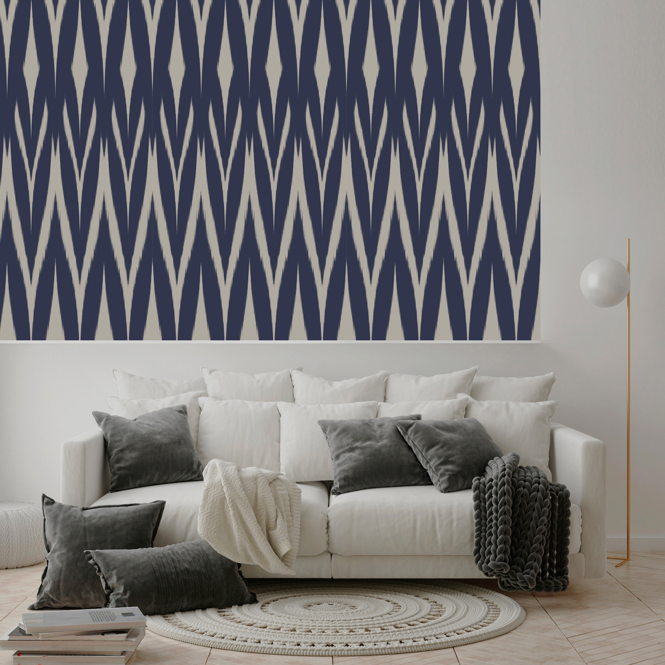 queence Vinyltapete »Lynn«, gemustert-Farbverlauf-bedruckt-abstrakt, 90x250cm, selbstklebend, kinderleichte Anbringung, Sticker