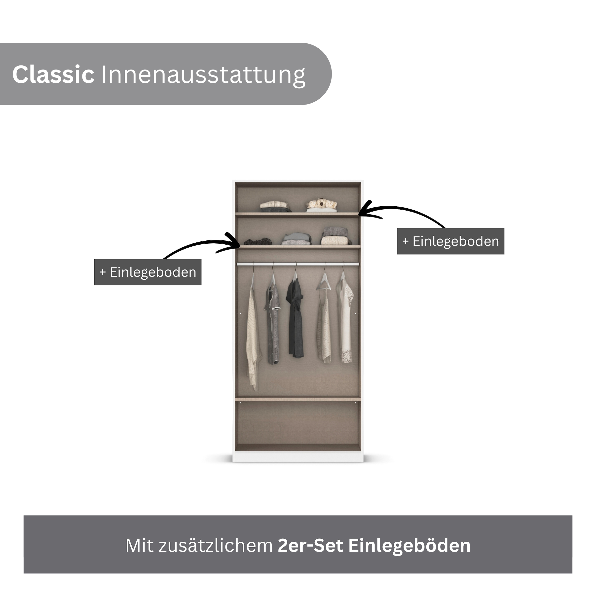 rauch Kleiderschrank »Marlene«, (in 3 verschiedenen Ausstattungen BASIC/CLASSIC/PREMIUM), in 3 Breiten 91/136/181 cm im Landhaus-Stil MADE IN GERMANY