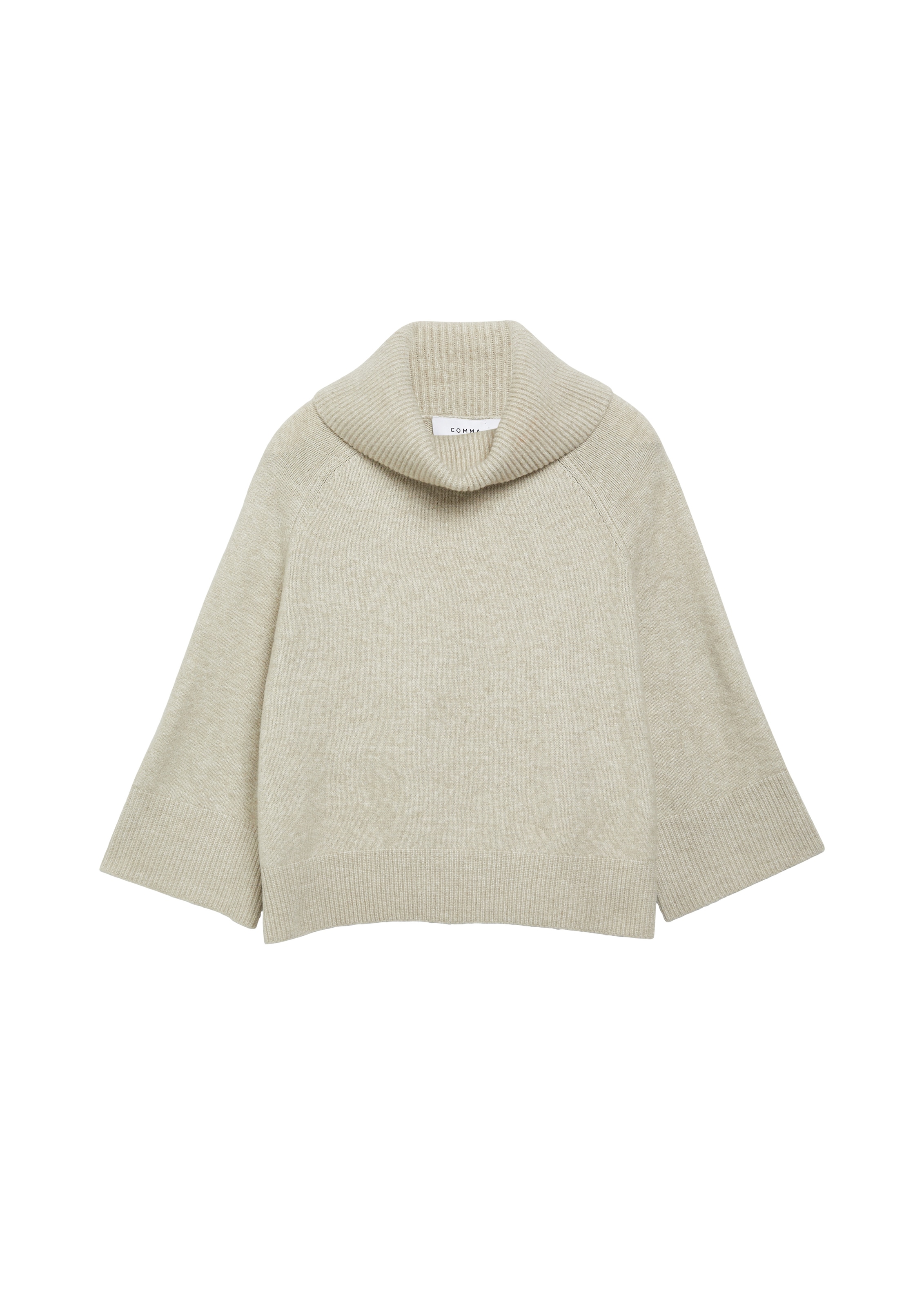 Comma Rollkragenpullover / Poncho-Pullover mit weitem Kragen, Loose Fit