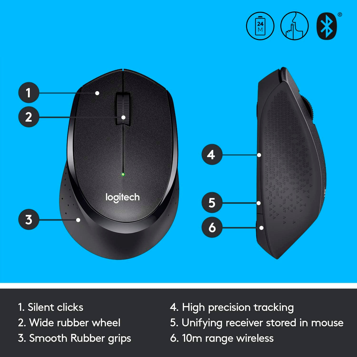 Logitech Maus »M330 Silent Plus Mouse«