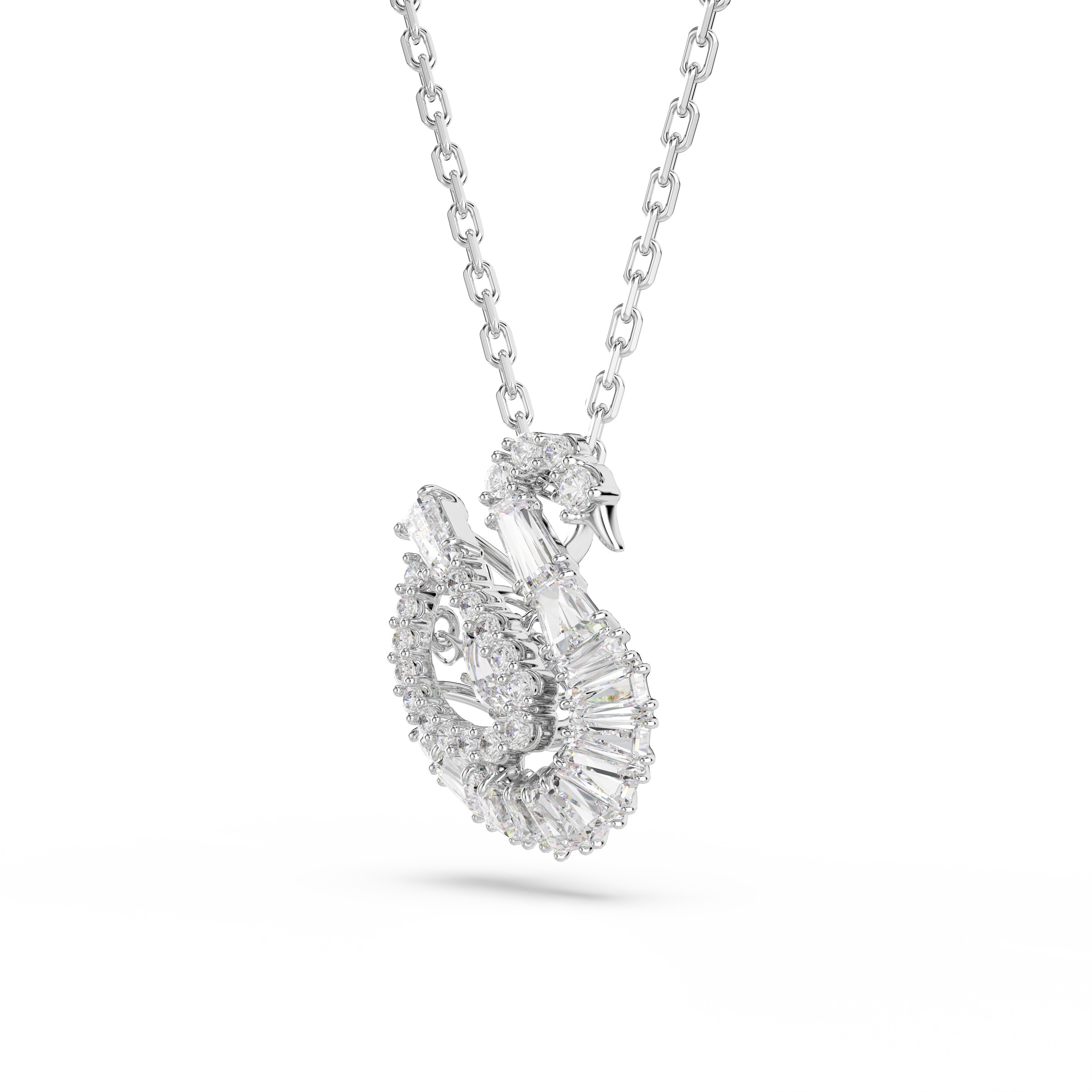 Swarovski Kette mit Anhänger »Schmuck Geschenk Schwan Halskette«, mit Swarovski® Kristall, Swarovski® Zirkonia (synth.)