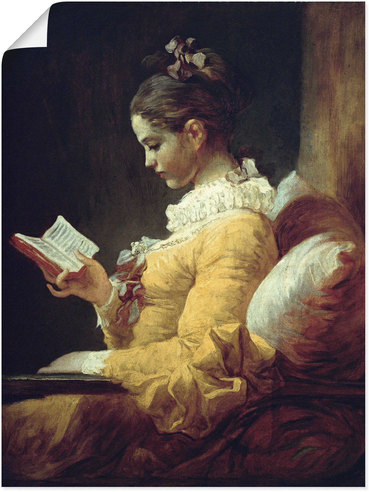 Artland "Lesendes Mädchen. Um 1776" Frau 1 Stk. tlg. als Leinwandbild, Poster in verschied. Größen