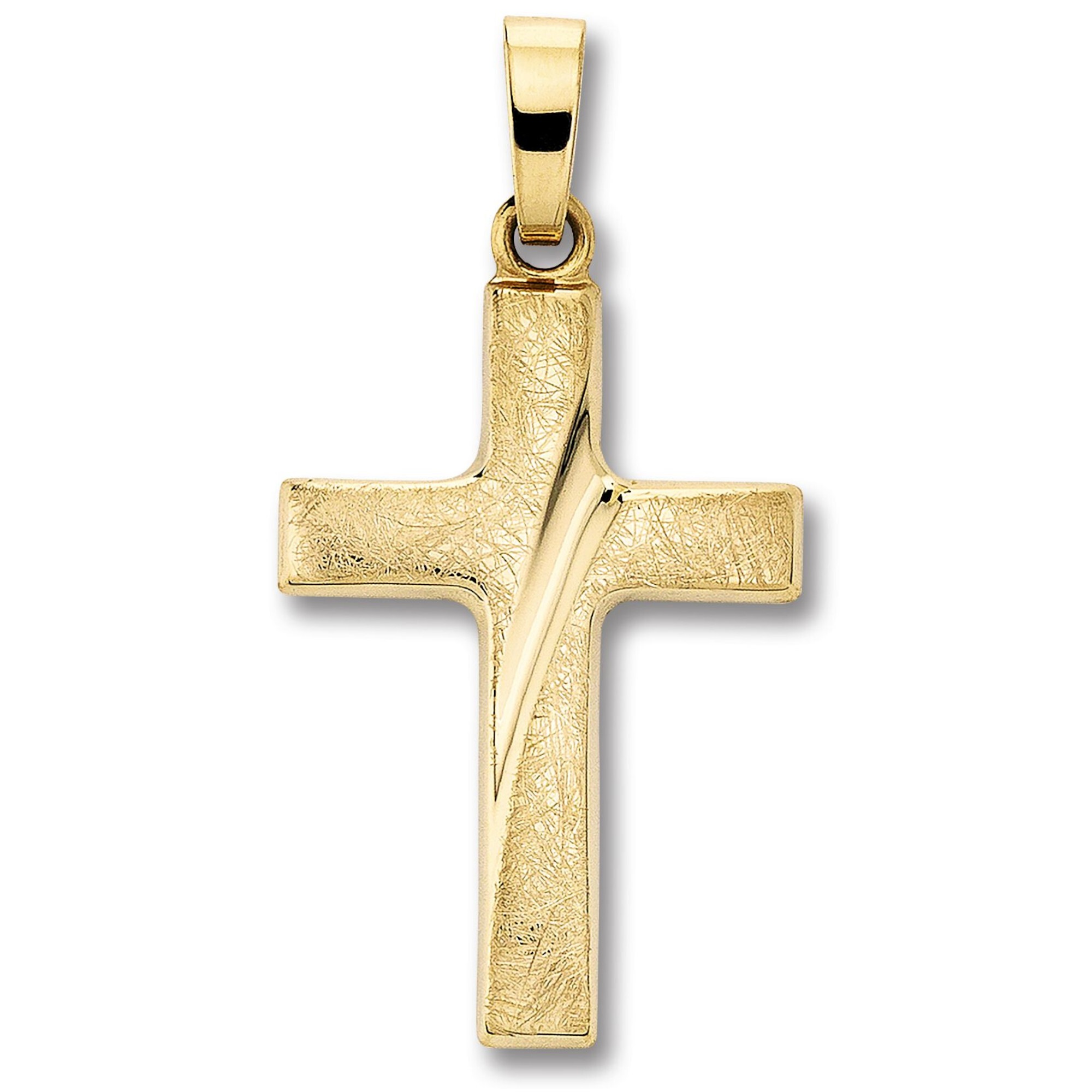 Kette mit Anhänger ONE ELEMENT "Schmuckset - Set mit Halskette Kreuz Anhänger aus 333 Gelbgold", gold, Halsketten, Damen, Gelbgold 333 Gold, Gelbgold 333, Gold, Kleines Statement – persönlich, stilvoll, alltagstauglich