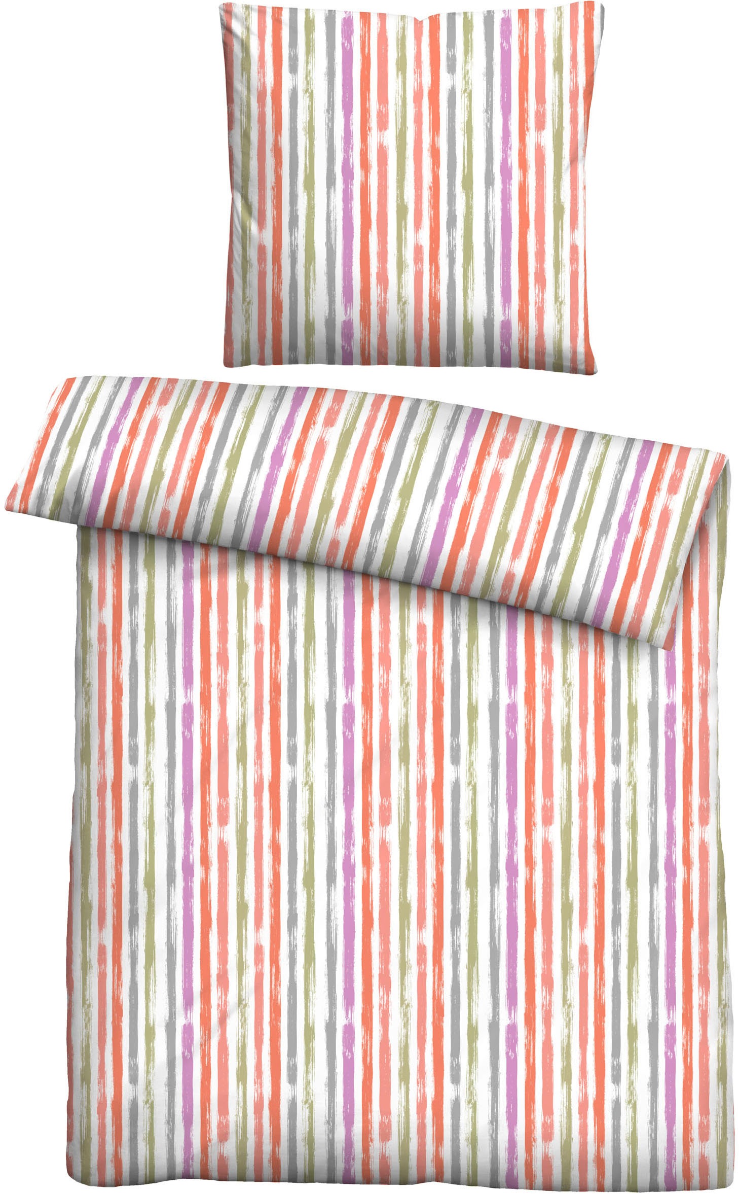 Thumbnail - Castell - Markenbettwäsche Bettwäsche "0020372" 2 Stk. tlg. absolut bügelfrei, 100% Baumwolle, mit Reißverschluss, ganzj...