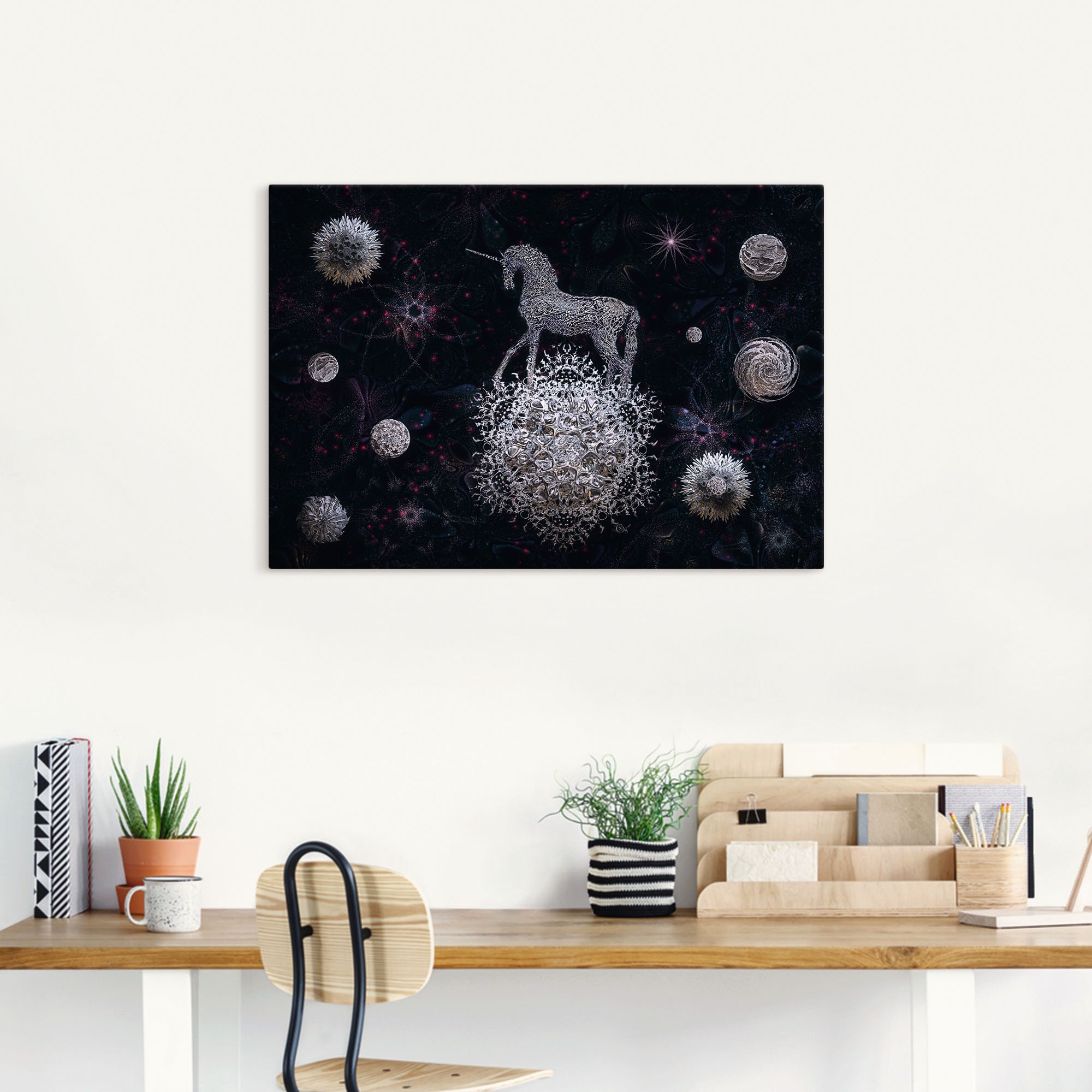 Artland Wandbild »Sternenritt«, Animal Fantasy, (1 St.), als Alubild, Leinwandbild, Wandaufkleber oder Poster in versch. Größen