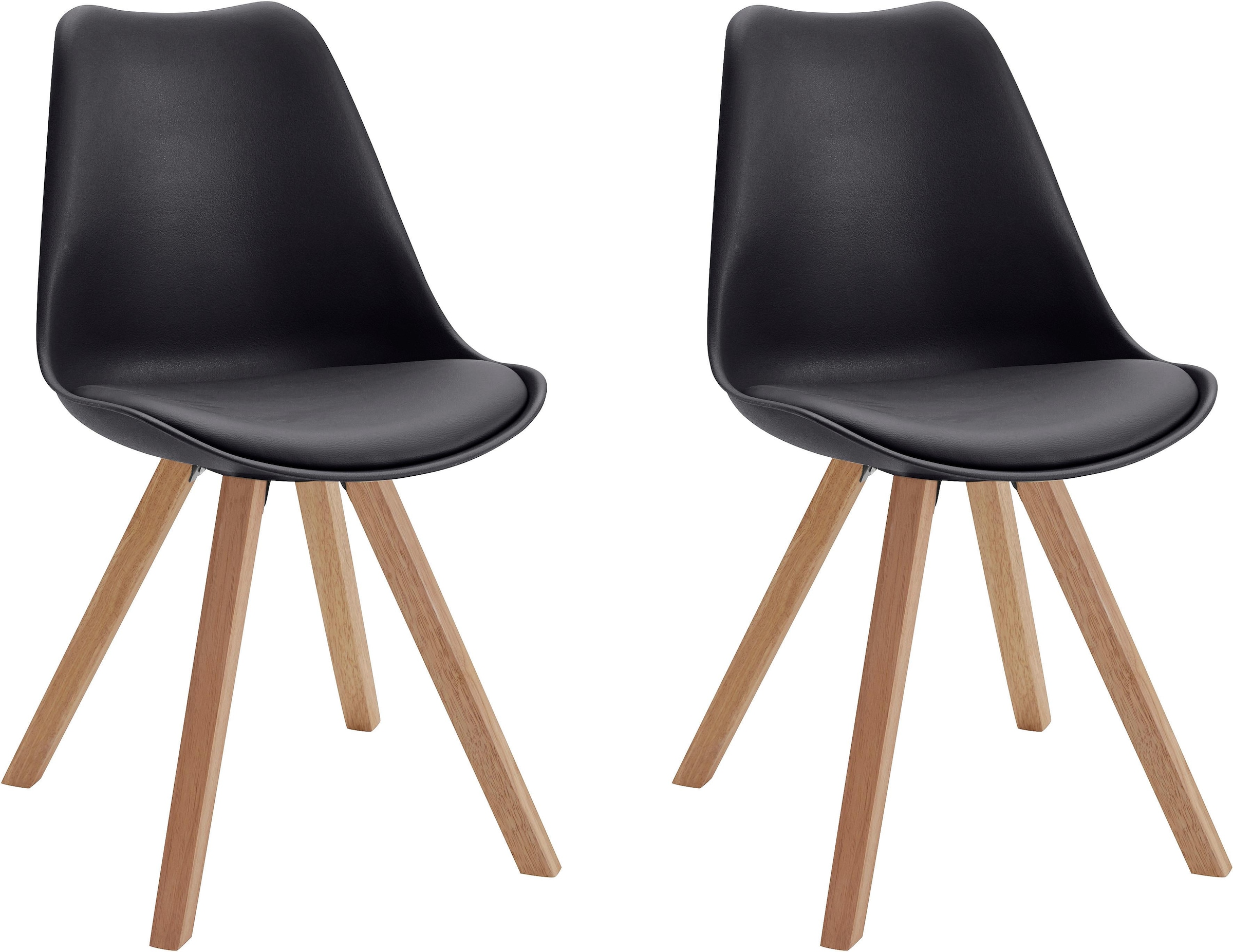 Homexperts Esszimmerstuhl »Kaja«, (Set), 2 St., Kunstleder, Sitzschale mit  Sitzkissen in Kunstleder kaufen | BAUR