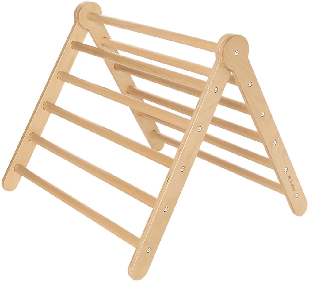 PINOLINO Jungen Klettergerüst "Kletterdreieck »Kari«", B/H: 75cm x 62cm, beige, B:75cm H:62cm L:68cm, Klettergerüste, Made in Europe