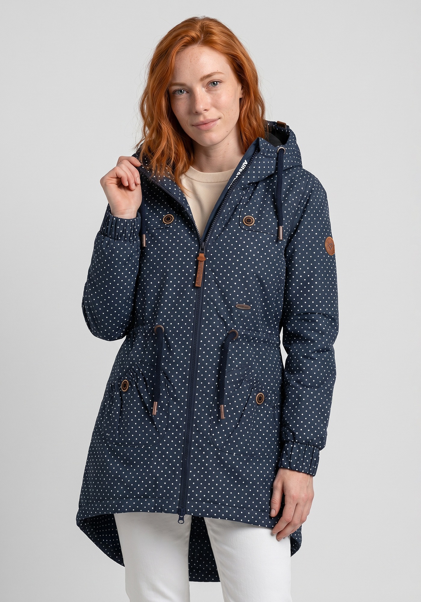 Alife & Kickin »CHARLOTTEAKB« mit Kapuze gefütterter Parka, Kapuzenjacke durch Bindeband tailliert