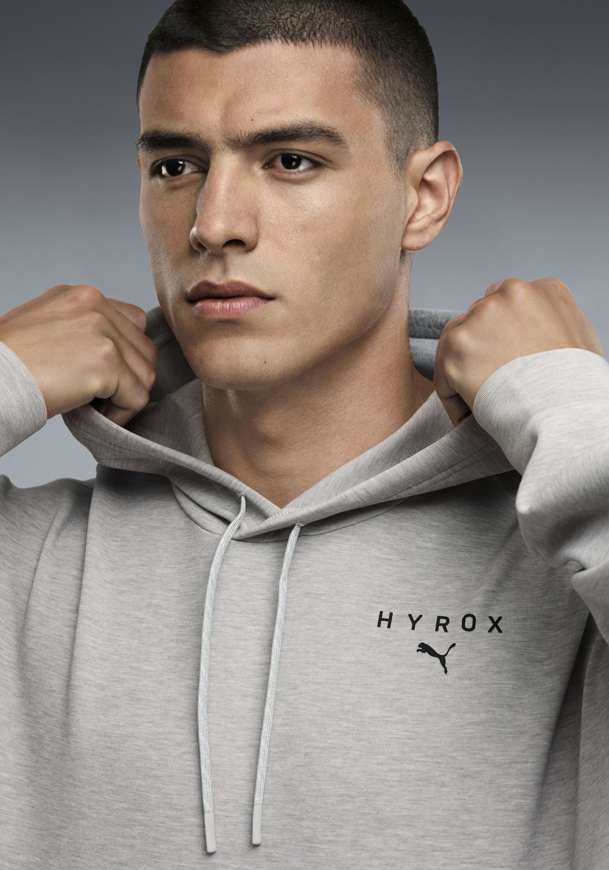 Puma Sweat à Capuche X Hyrox Cloudspun Light Grey Heather XL 3