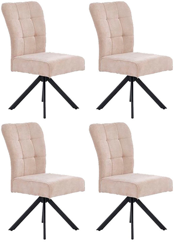 Jockenhöfer Gruppe Drehstuhl "Becky (Set, 4 St.)", (Set), 4 St., Chenille, günstig online kaufen