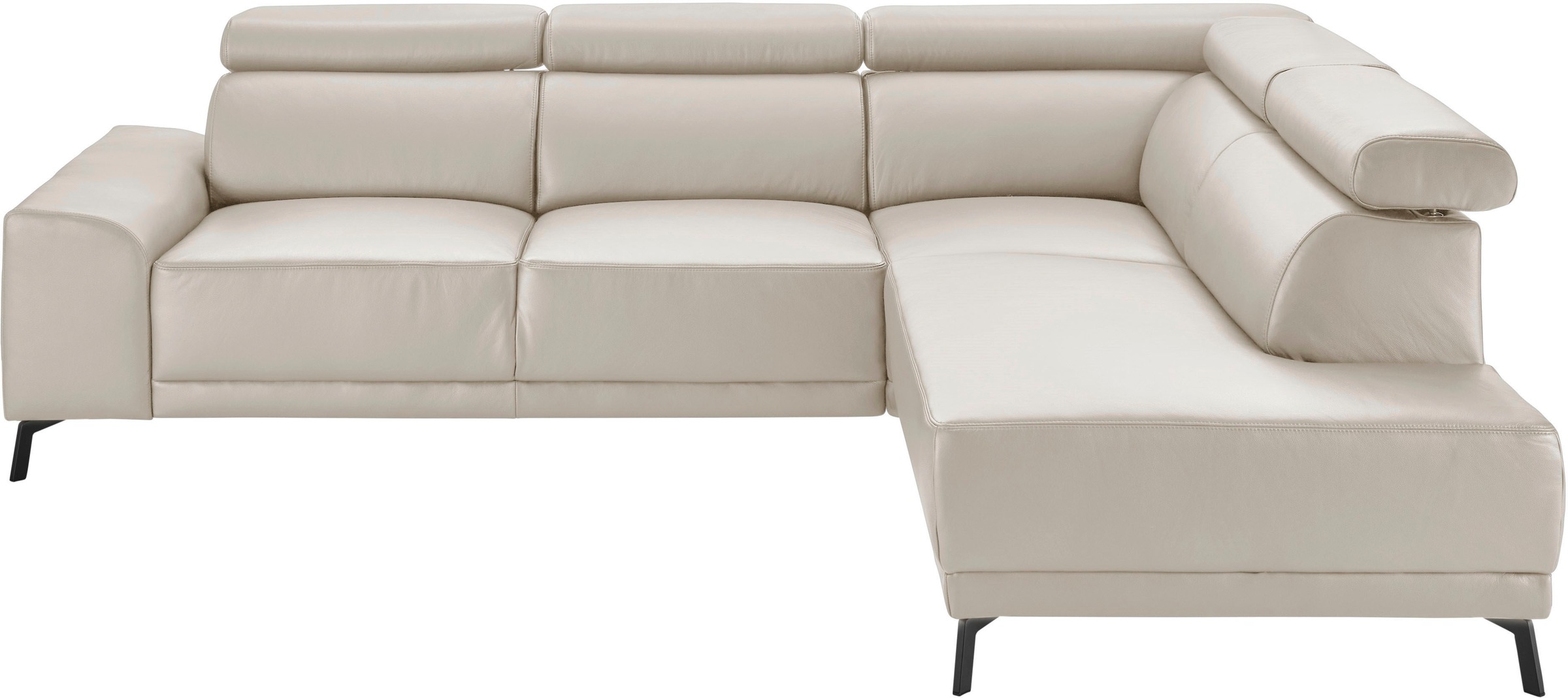 3C Candy Ecksofa »Greve modern und bequem, inkl. manueller Kopfteilverstellung, L-Form«, wahlweise mit motorischem Sitzvorzug
