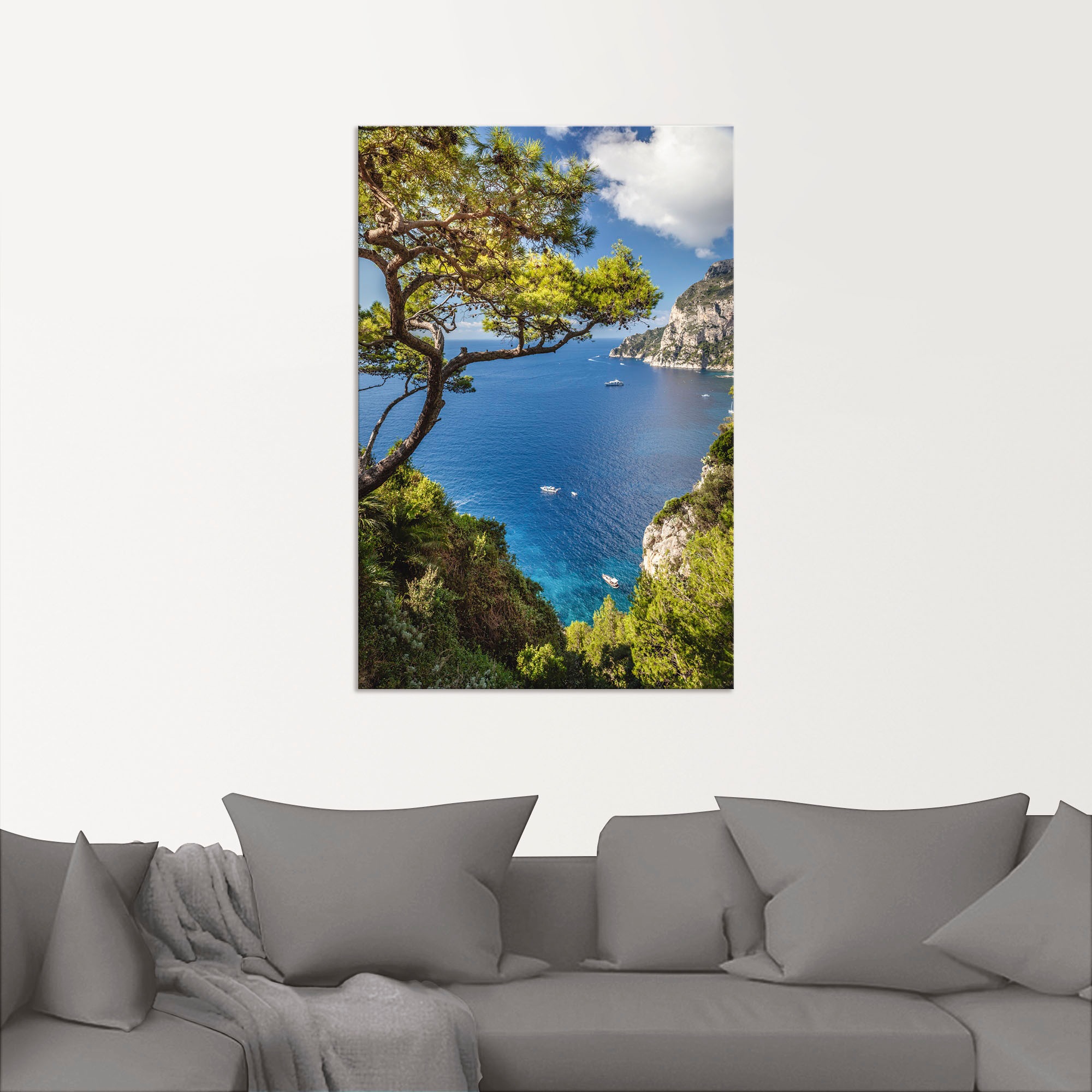 Artland Wandbild "Punta de Masullo, Insel Capri, Italien" Meer Bilder 1 Stk günstig online kaufen