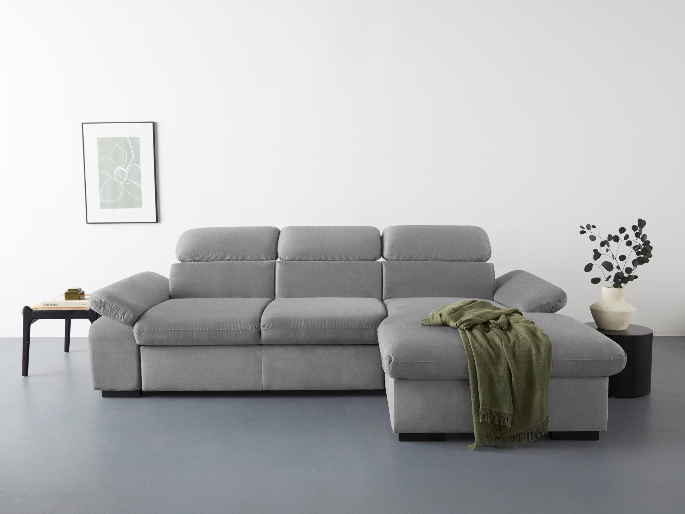 COTTA Ecksofa "Lola L-Form mit Kopfteilfunktion & Hocker", (Set, mit Hocker günstig online kaufen