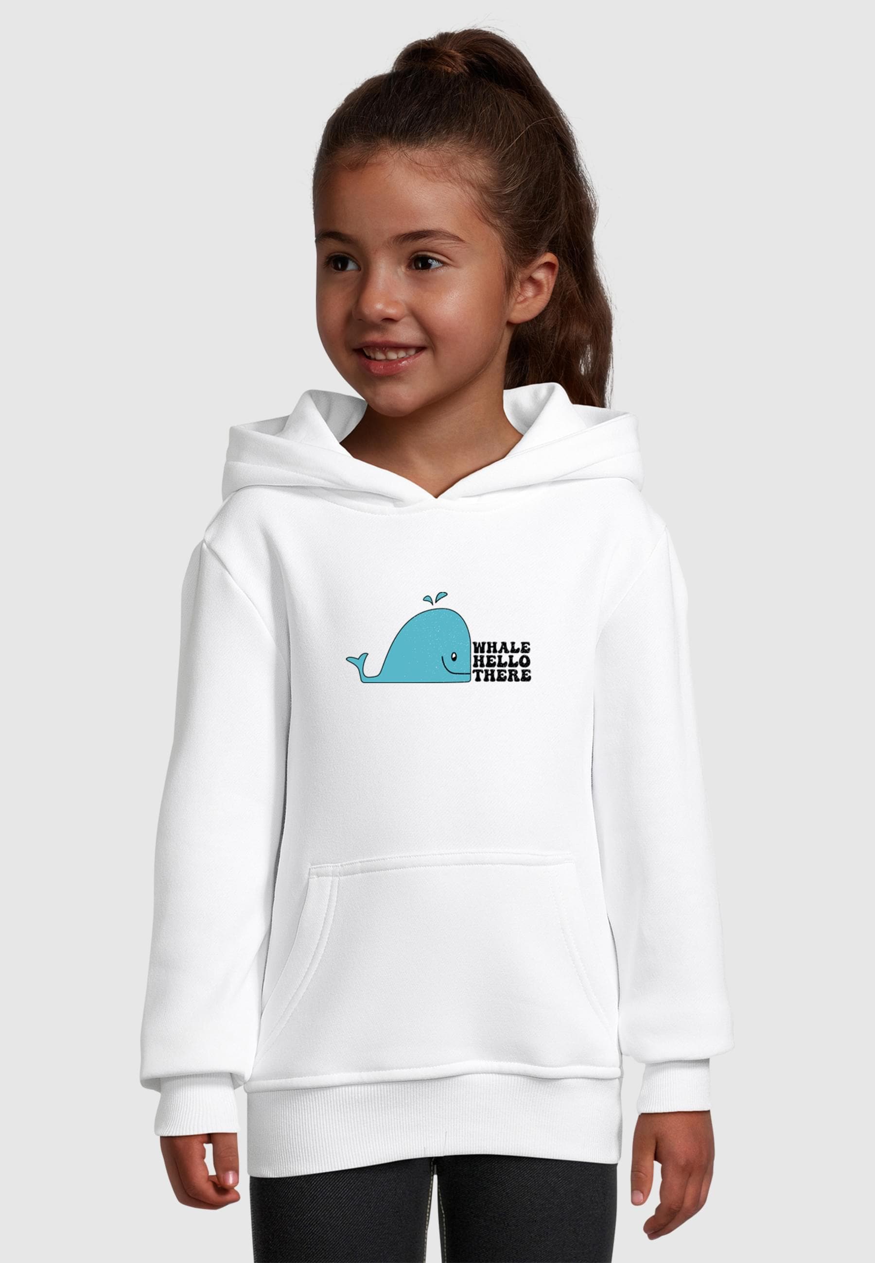 Merchcode Kapuzensweatshirt »Merchcode Kids Whale Hello There - Basic Hoody«, (1 tlg.)