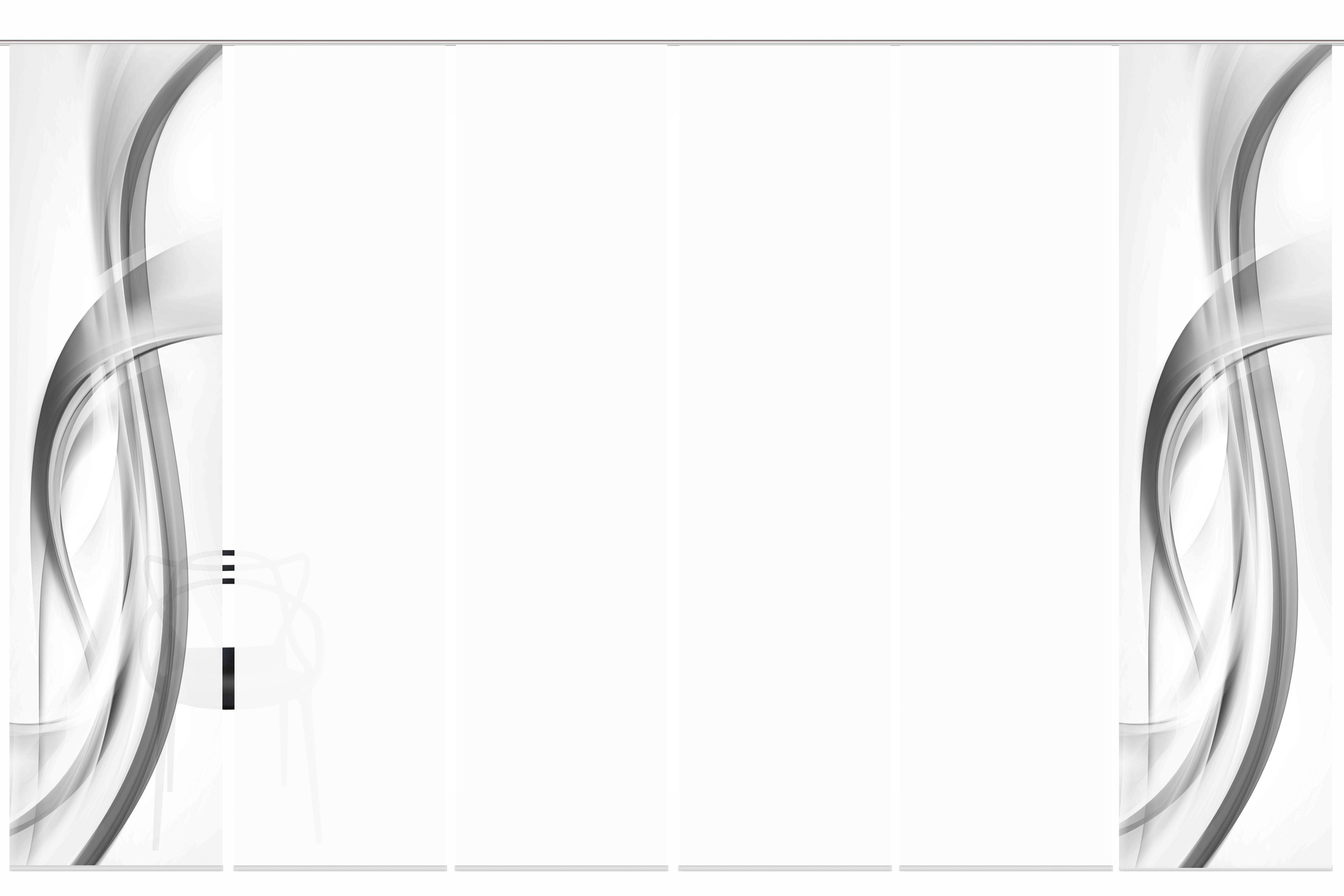 Thumbnail - HOME WOHNIDEEN Schiebegardine "FALA" Paneelwagen 6 Stk. tlg. Schiebevorhang Digi 6er Set FALA BEERE