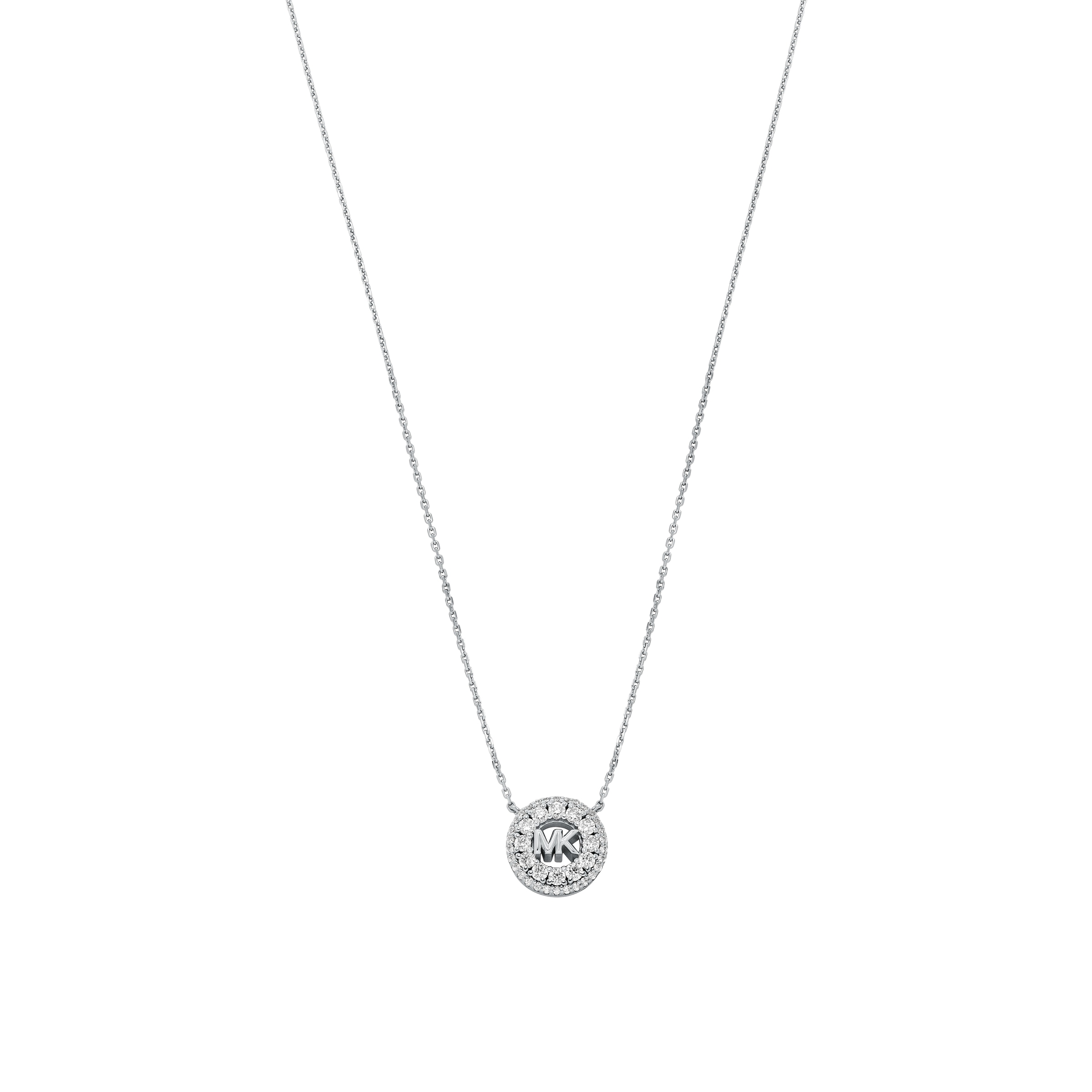 Kette mit Anhänger MICHAEL KORS "Schmuck Geschenk Silber 925 Halsschmuck PREMIUM", silber (silberfarben, kristallweiß), Halsketten, Damen, Silber 925 (Sterlingsilber), L: 45,5 B: 1mm, mit Zirkonia (synth.), B:1mm 3