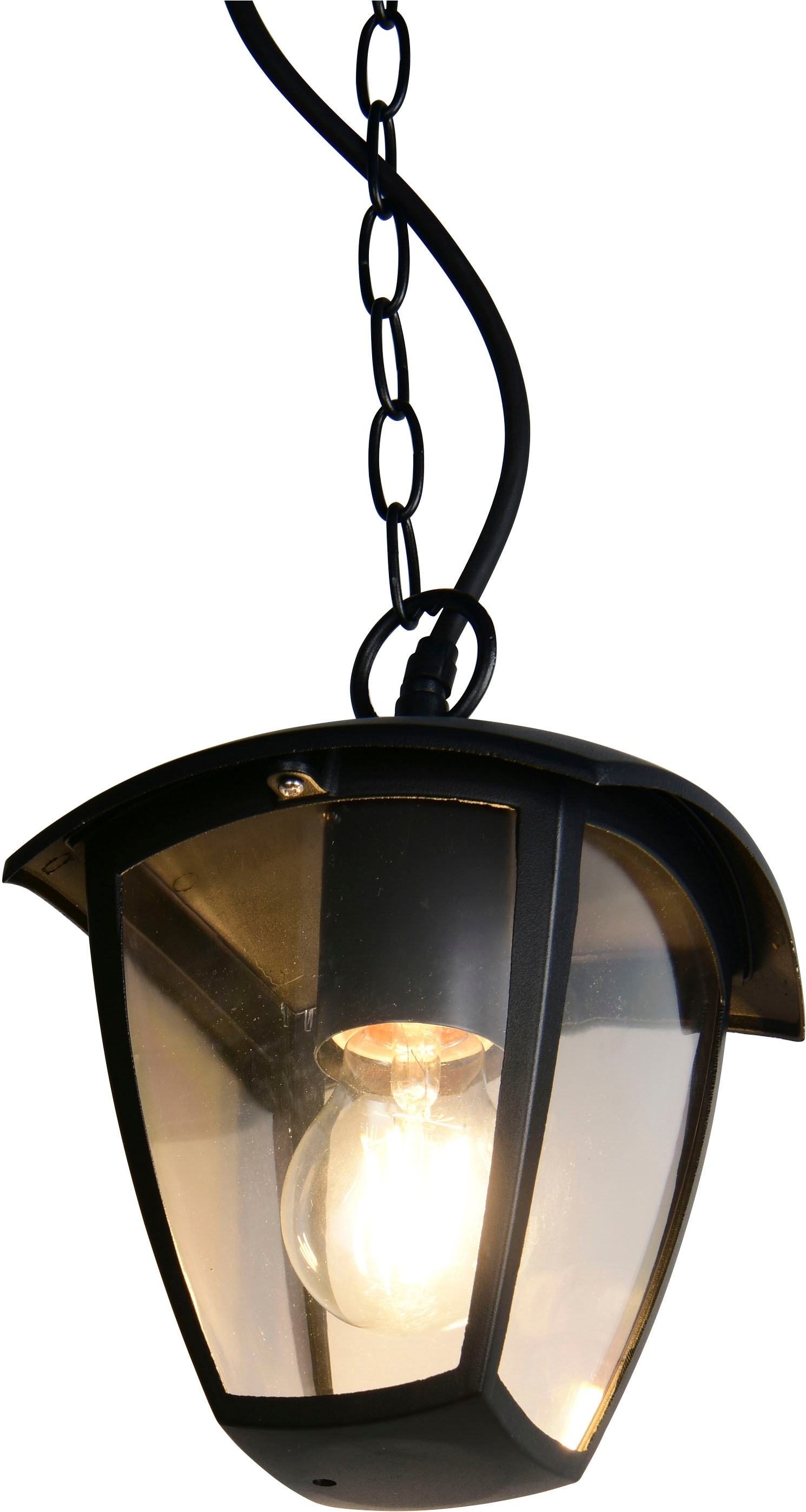 TRIO Leuchten Außen-Deckenleuchte »VENTA, Outdoor Pendelleuchte 1-flammig, exkl 1x E27 max 10W, IP44«, 1 flammig, Leuchtmittel E27 | Leuchtmittel wechselbar, Terrassen Hängelampe, Pendelleuchte Garten max Höhe 82cm