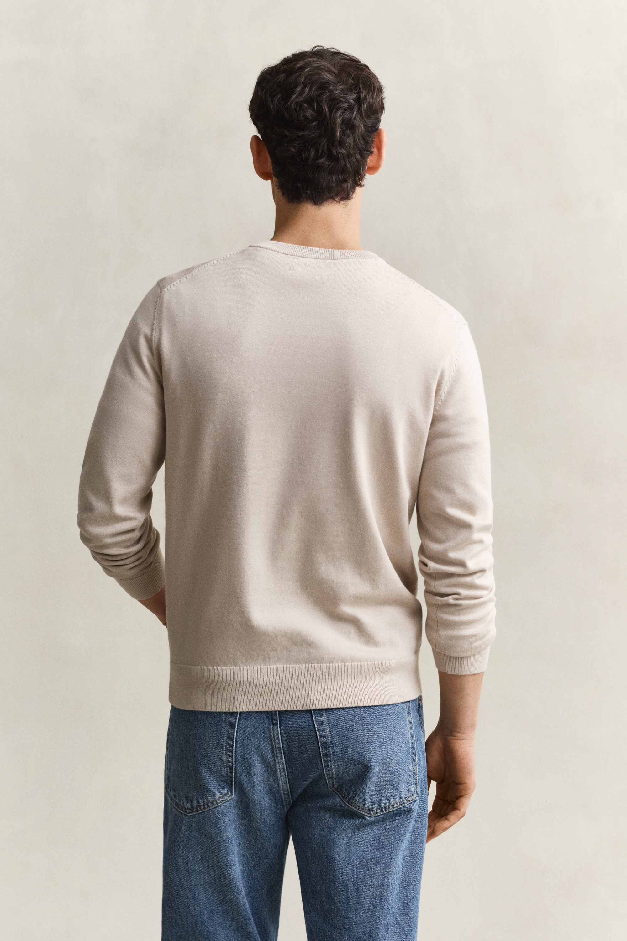 Gant Rundhalspullover »CLASSIC COTTON« Regular fit mit Rundhalsausschnitt