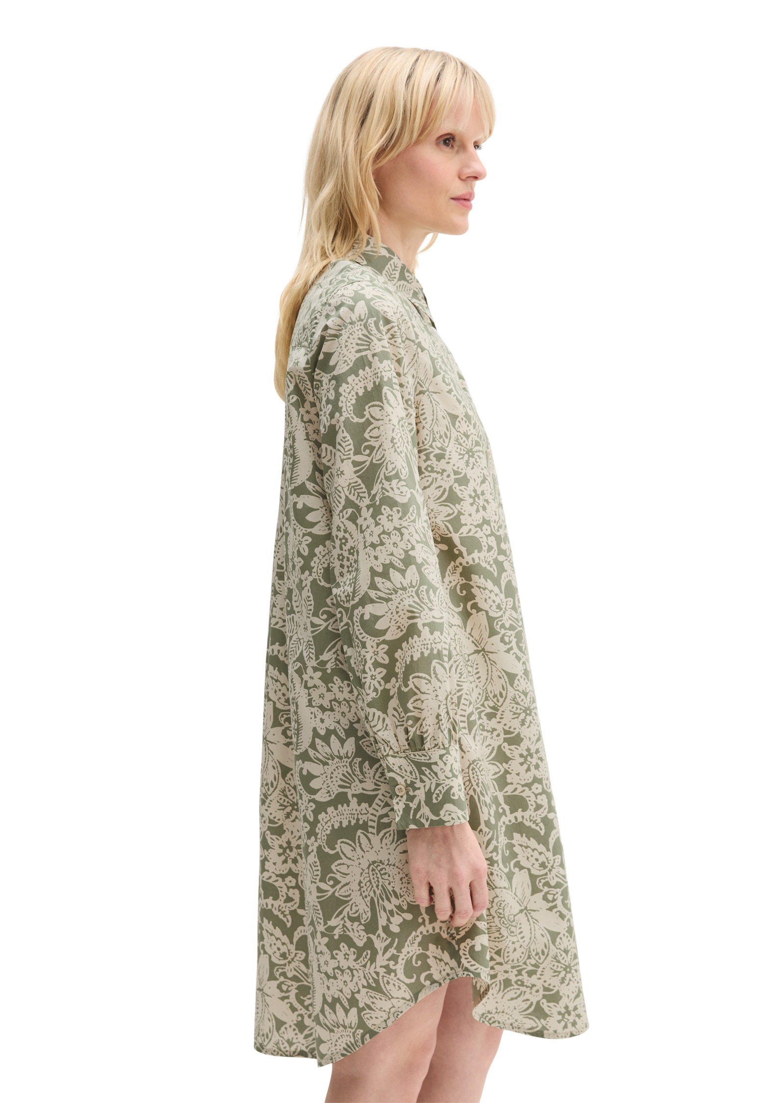 Marc O'Polo Hemdblusenkleid »aus Papertouch-Popeline mit Allover-Print«