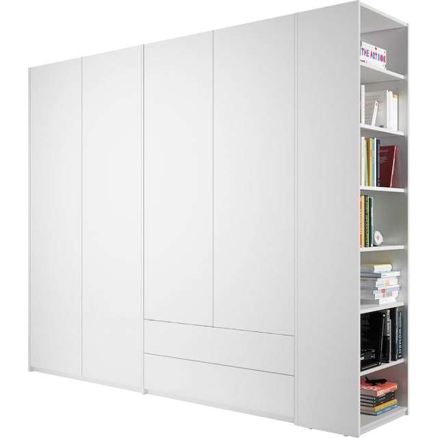 Müller SMALL LIVING Drehtürenschrank »Modular Plus Variante 8«, 2 Schubladen,  Anbauregal wahlweise links oder rechts montierbar | BAUR